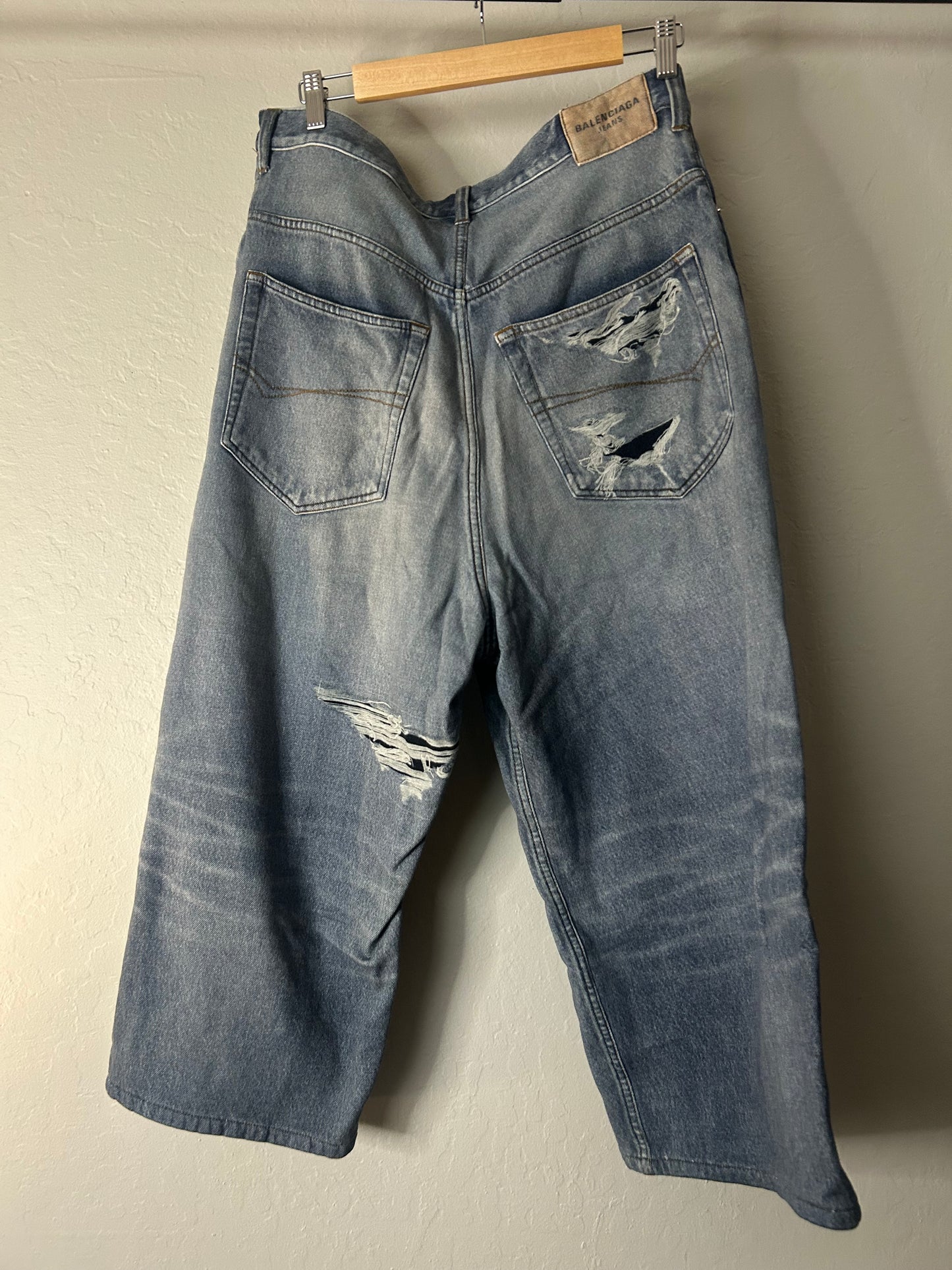 Balenciaga Trompe L’oeil Blue Jean Sweatpants