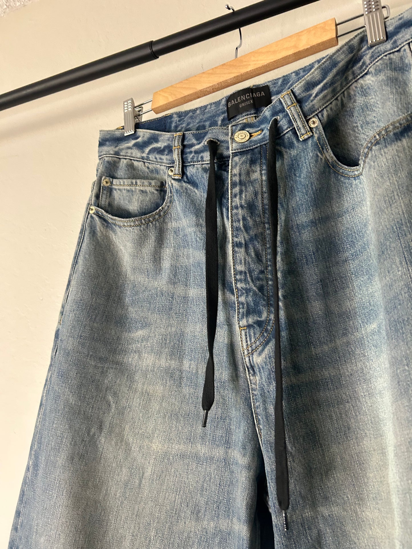 Balenciaga Baggy Drawstring Jeans