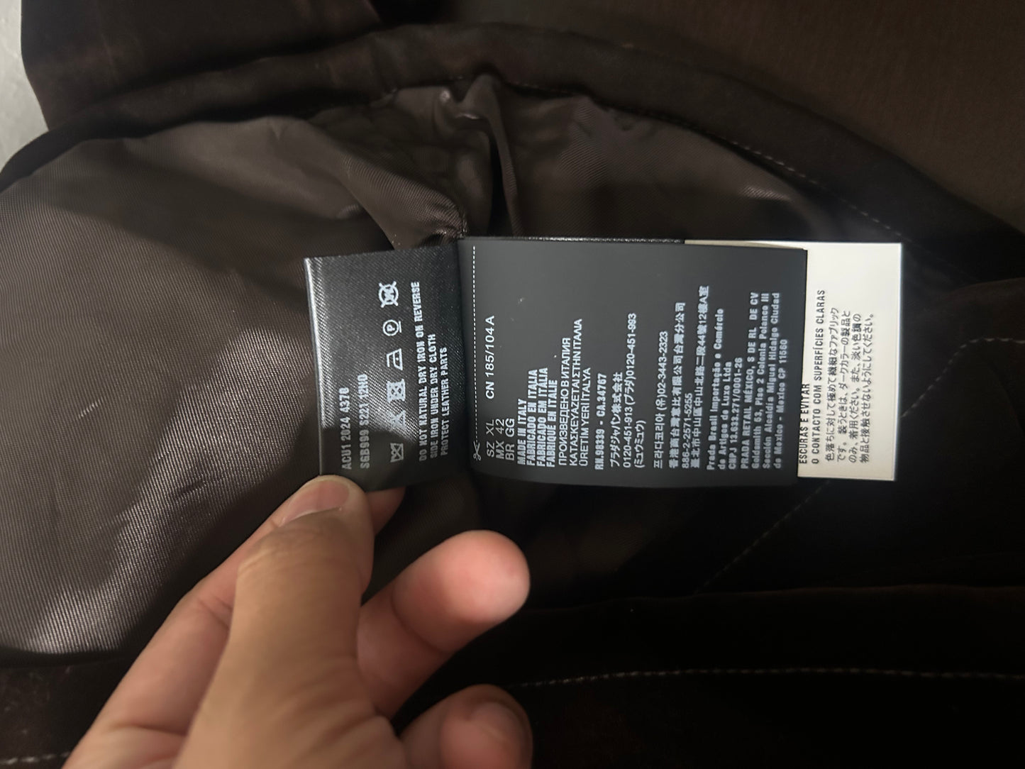 Prada Brown Velvet Work Jacket