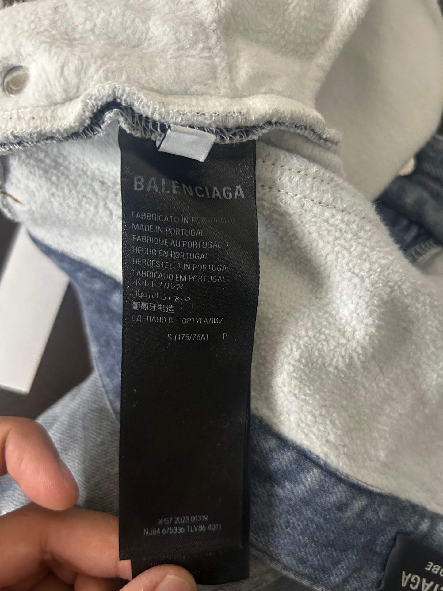 Balenciaga Trompe L’oeil Blue Jean Sweatpants