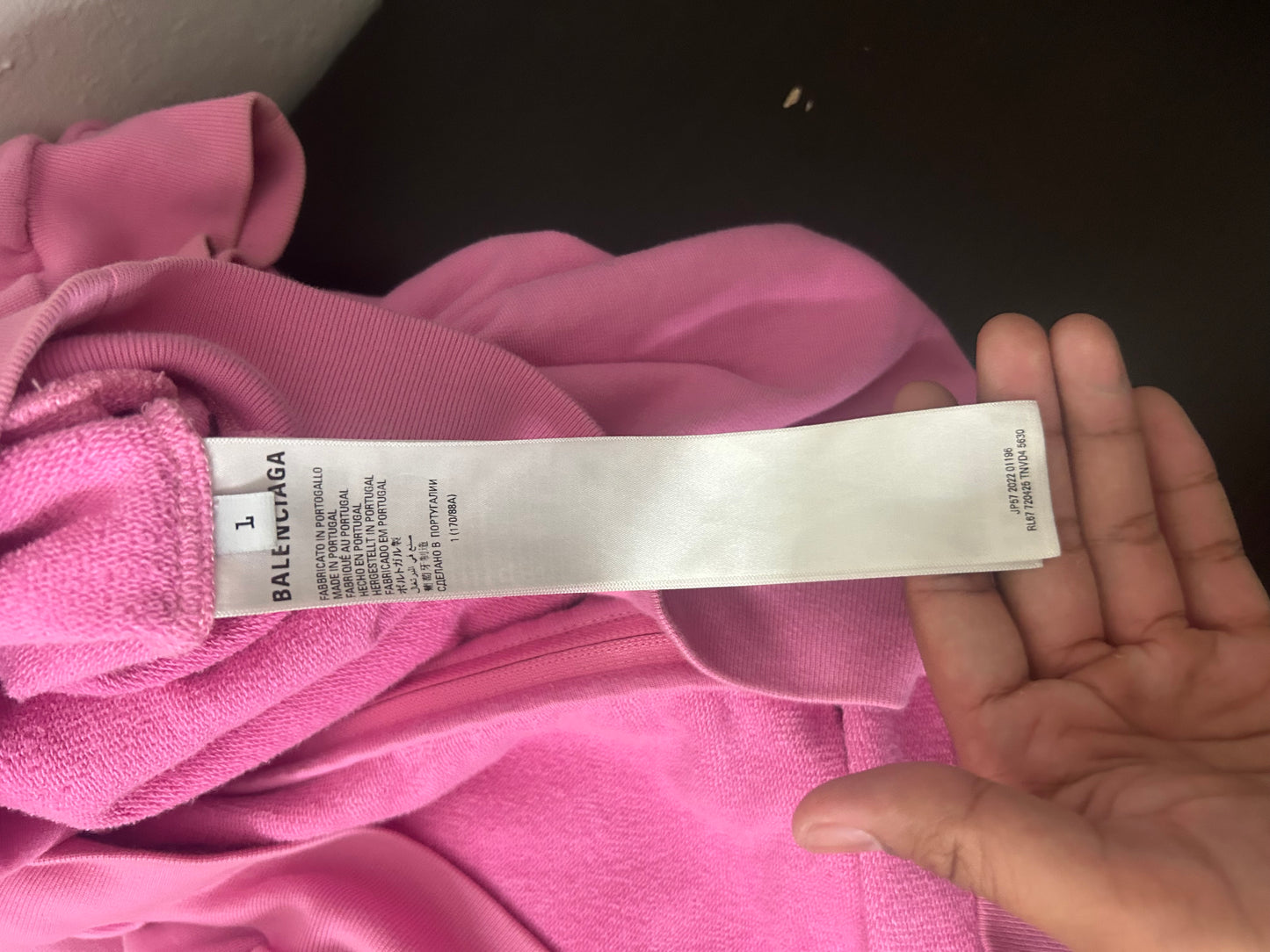 Balenciaga Pink Polo Zip Up Jacket