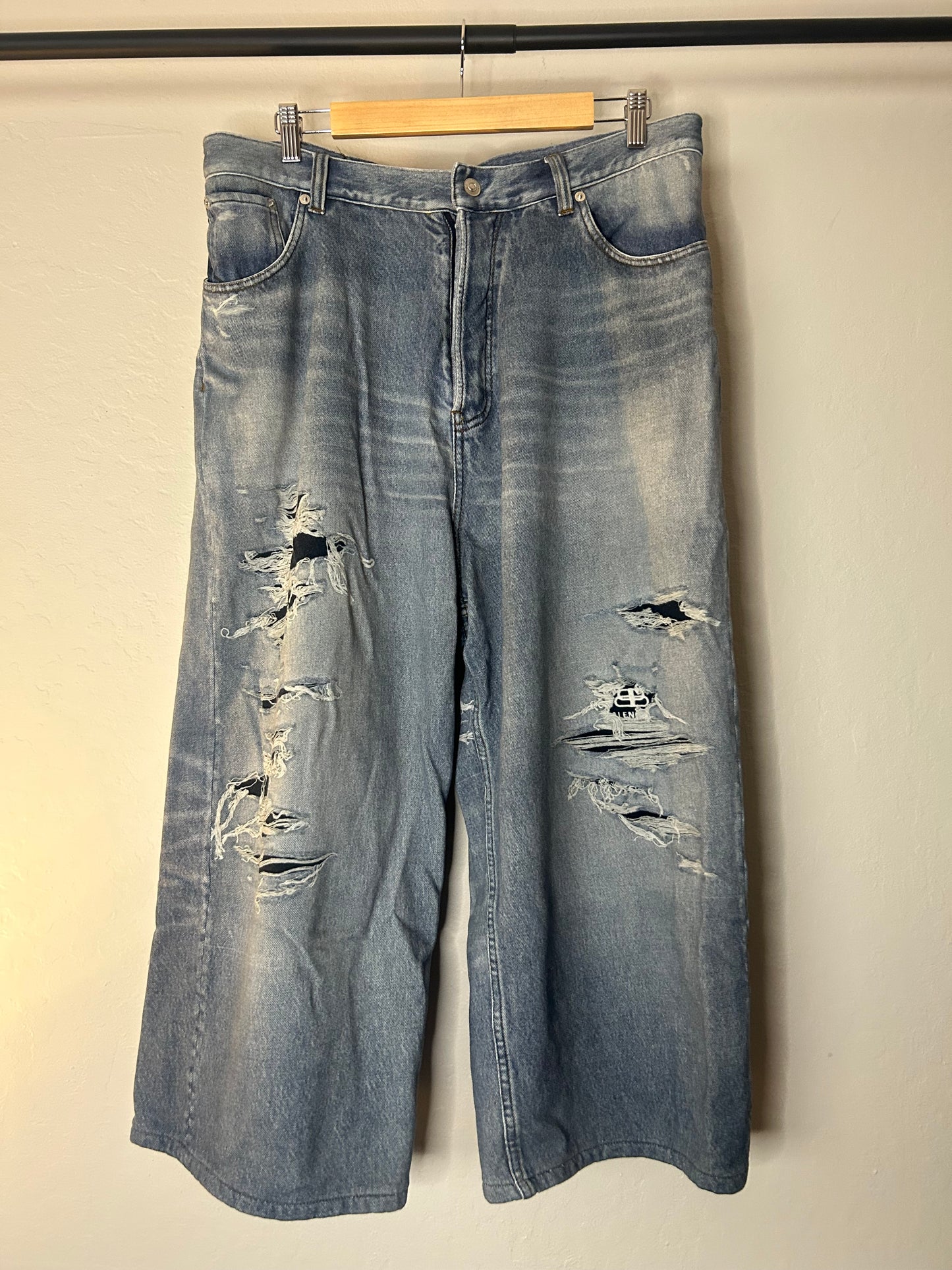 Balenciaga Trompe L’oeil Blue Jean Sweatpants