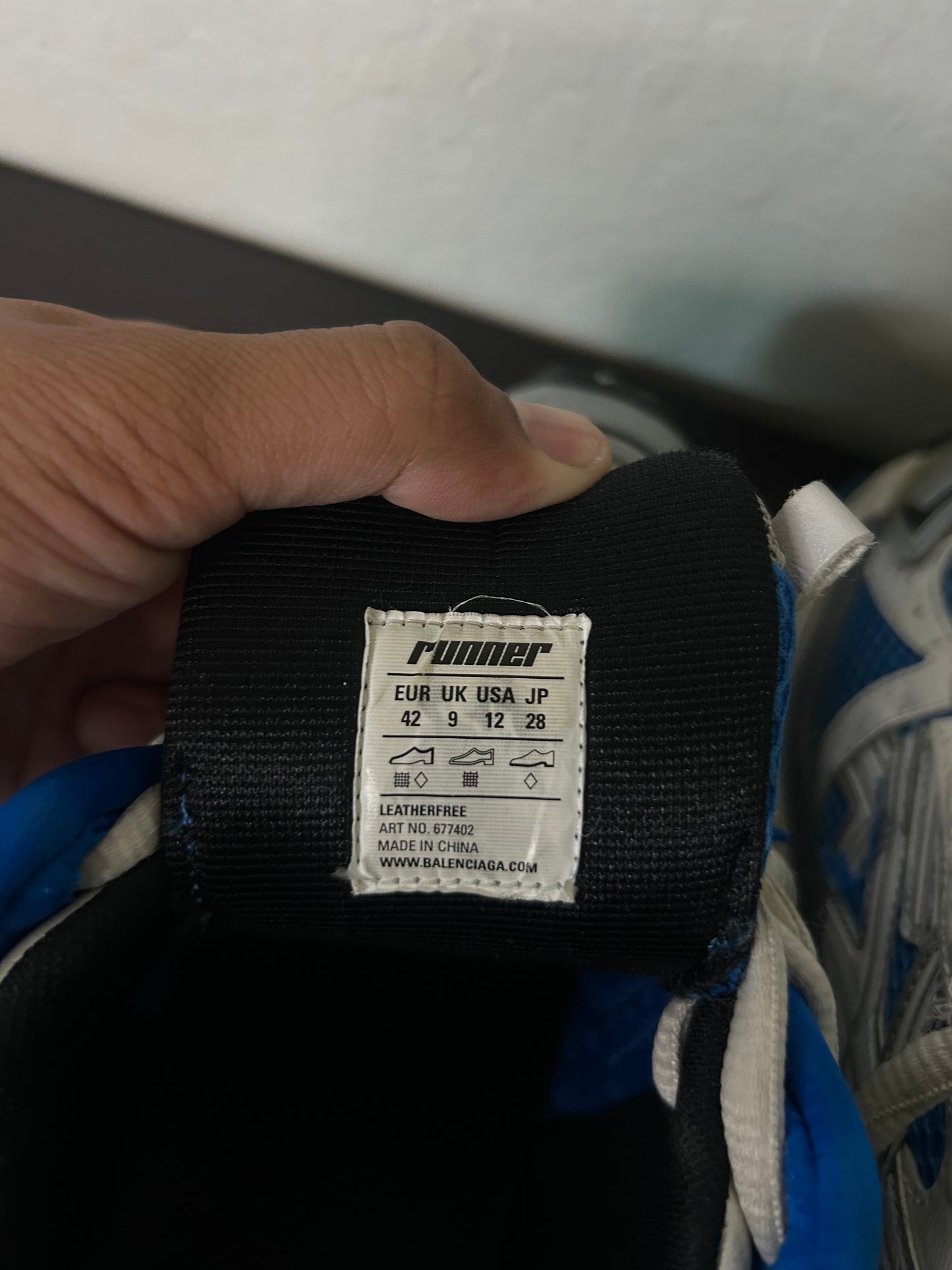 Balenciaga Blue and White Runner