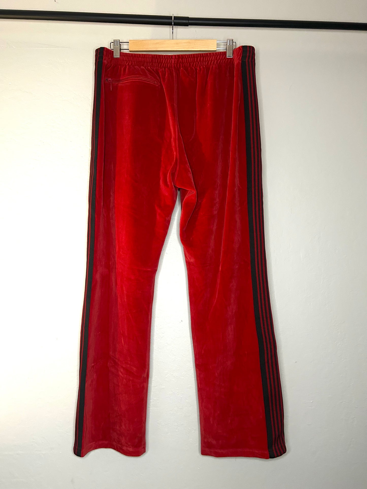 Needles Red and Grey Velvet Track Pants