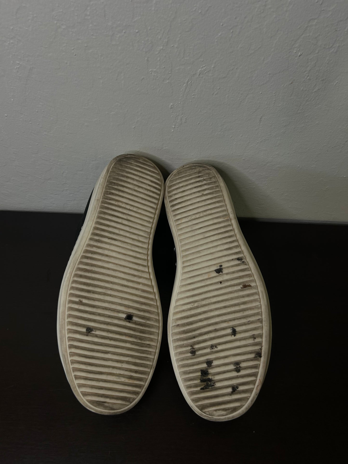 Rick Owens Black Tumbled Leather Ramones