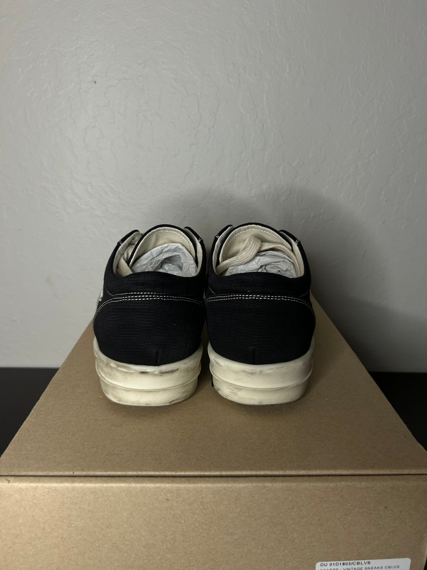 Rick Owen DRKSHDW Black Vans