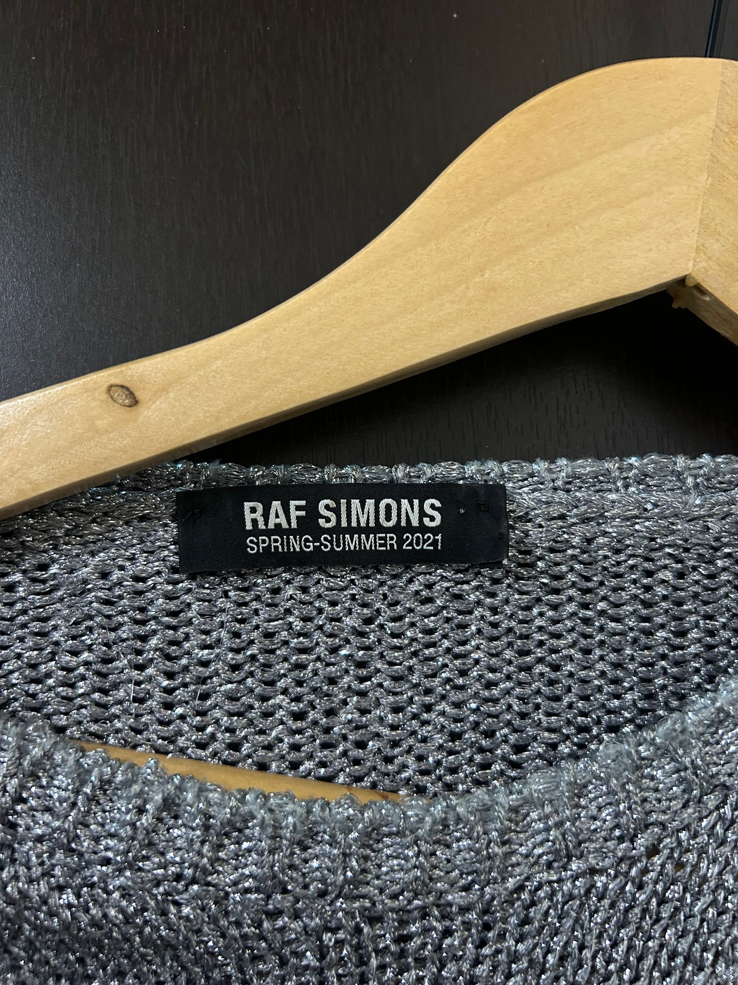RAF Simon’s Metallic Knit Sweater