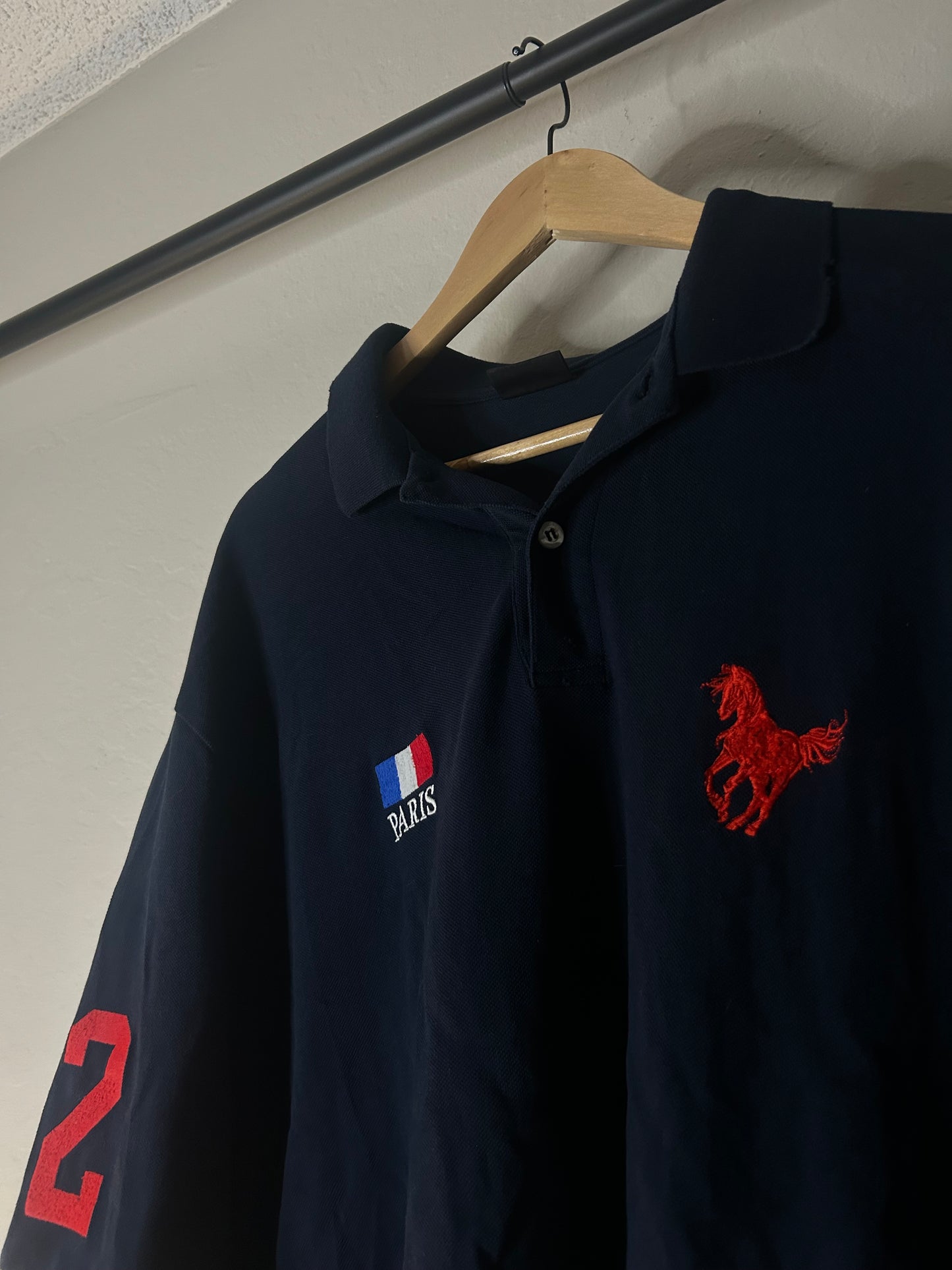 Balenciaga Navy Polo Tee