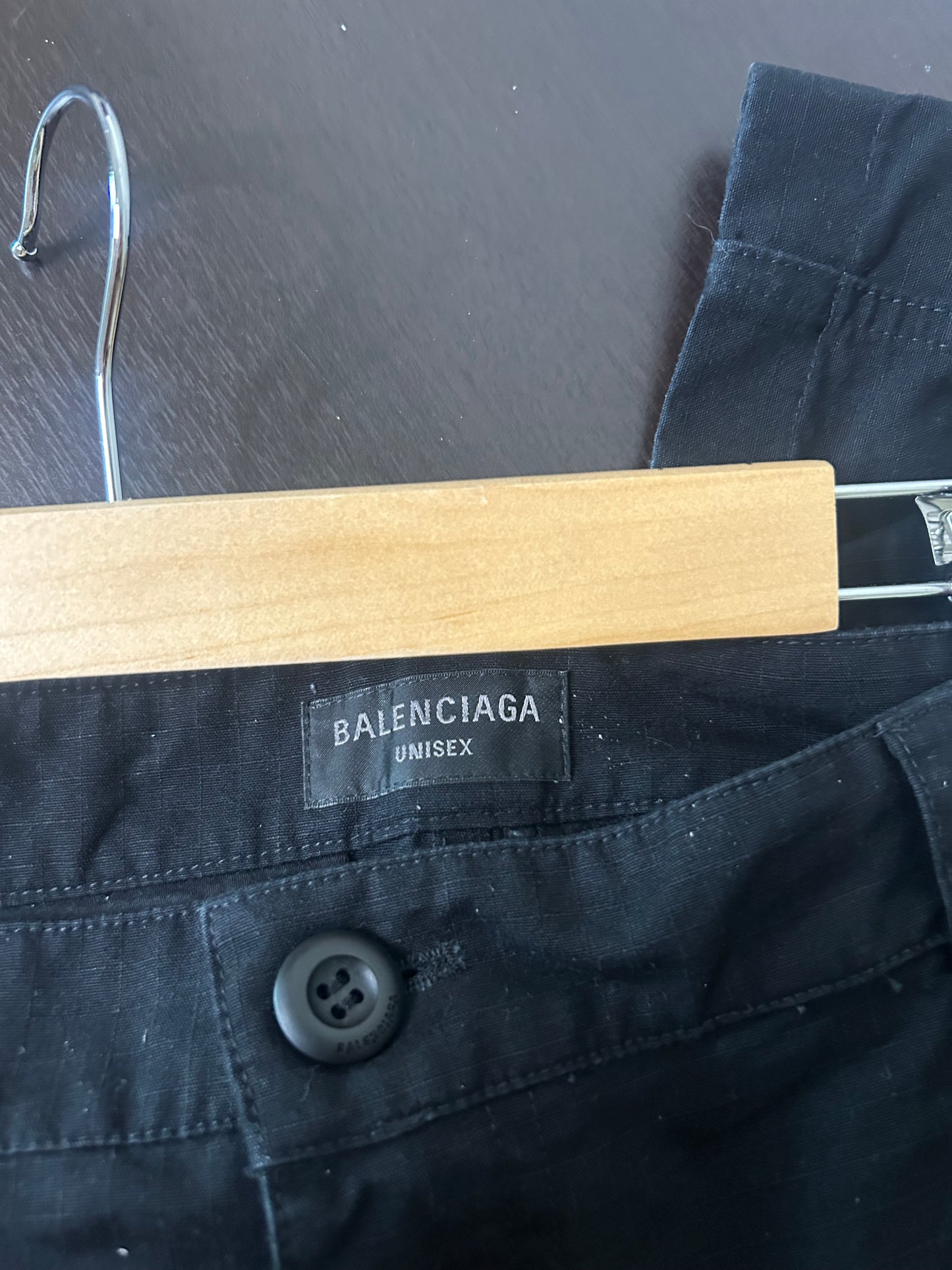 Balenciaga Black Flared Convertible Cargo Pants