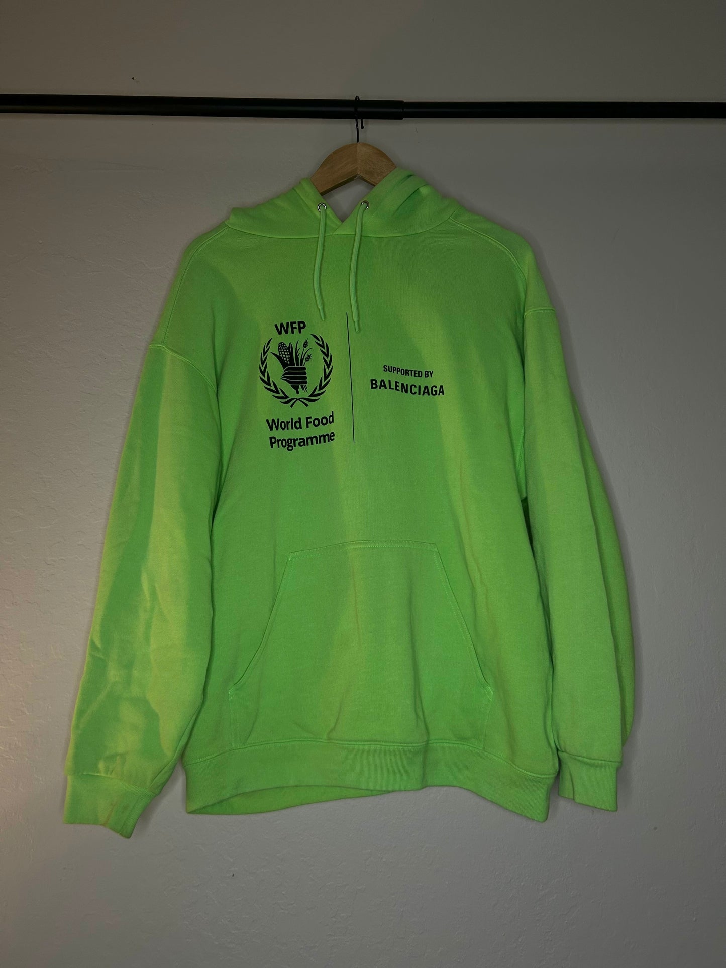 Balenciaga Neon Green WFP Hoodie