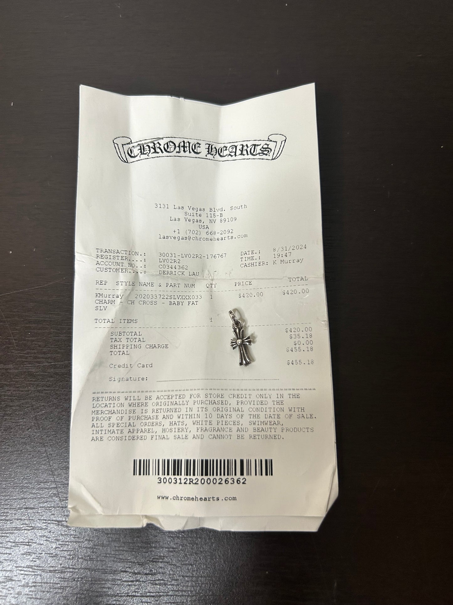Chrome Hearts Babyfat Pendant