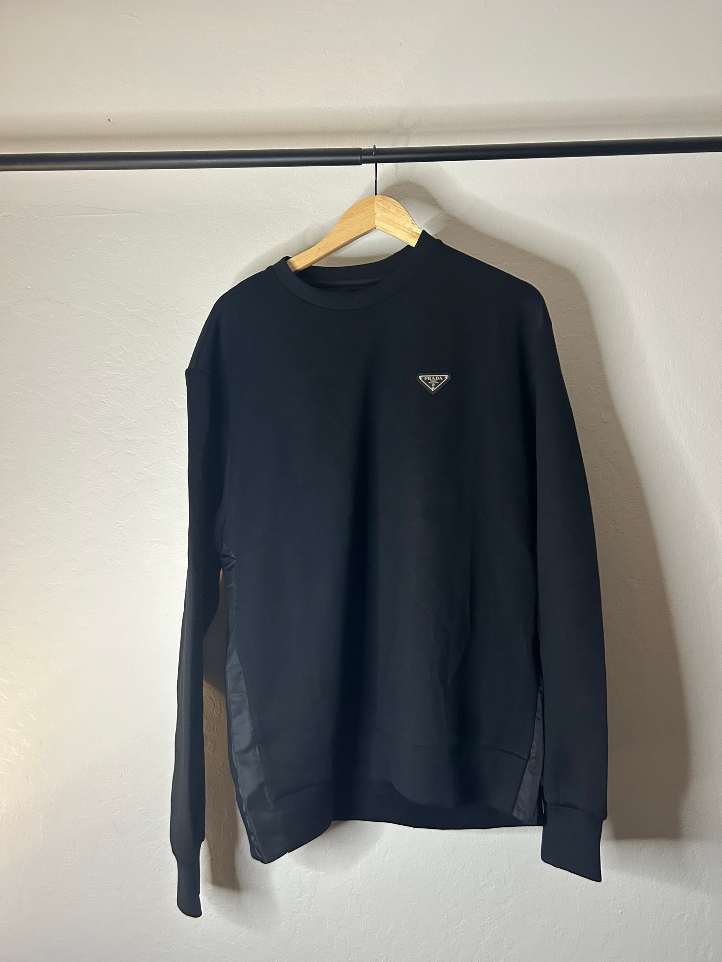Prada Triangle Logo Crewneck