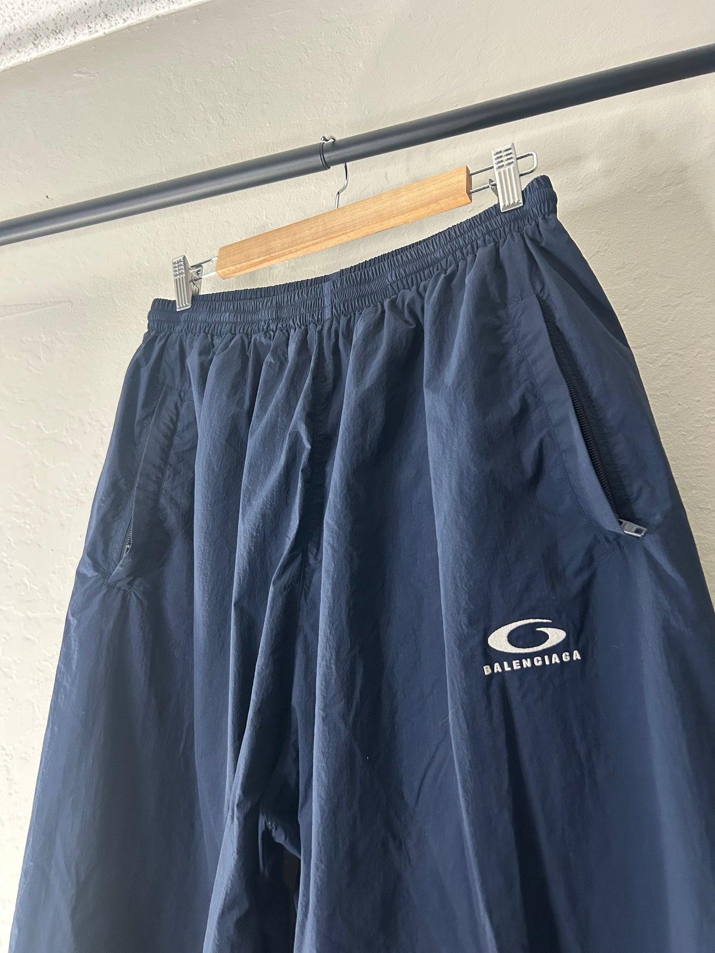 Balenciaga Loop Logo Navy Trackpants