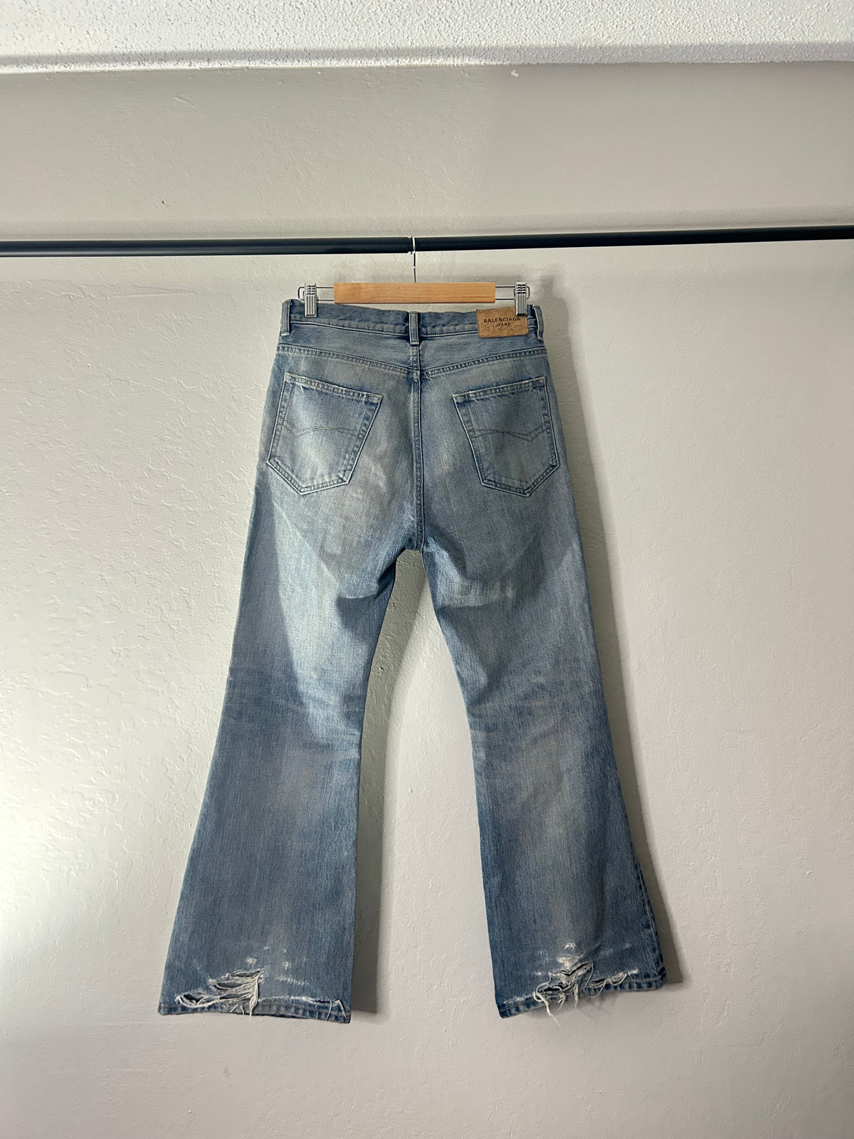 Balenciaga Blue Flared Heelbite Jeans