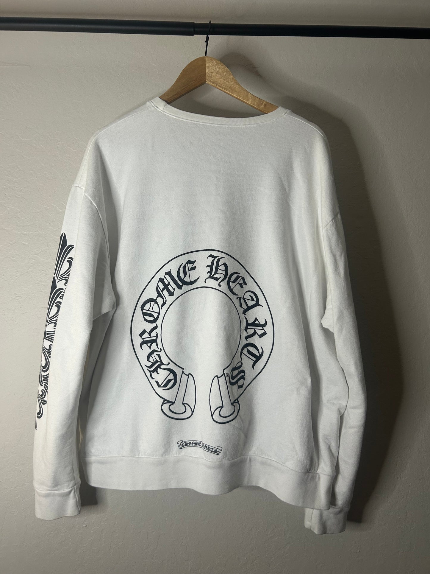 Chrome Hearts White Floral Crewneck