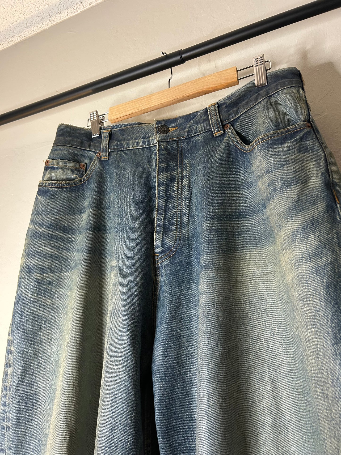 Balenciaga Baggy Waxed Denim