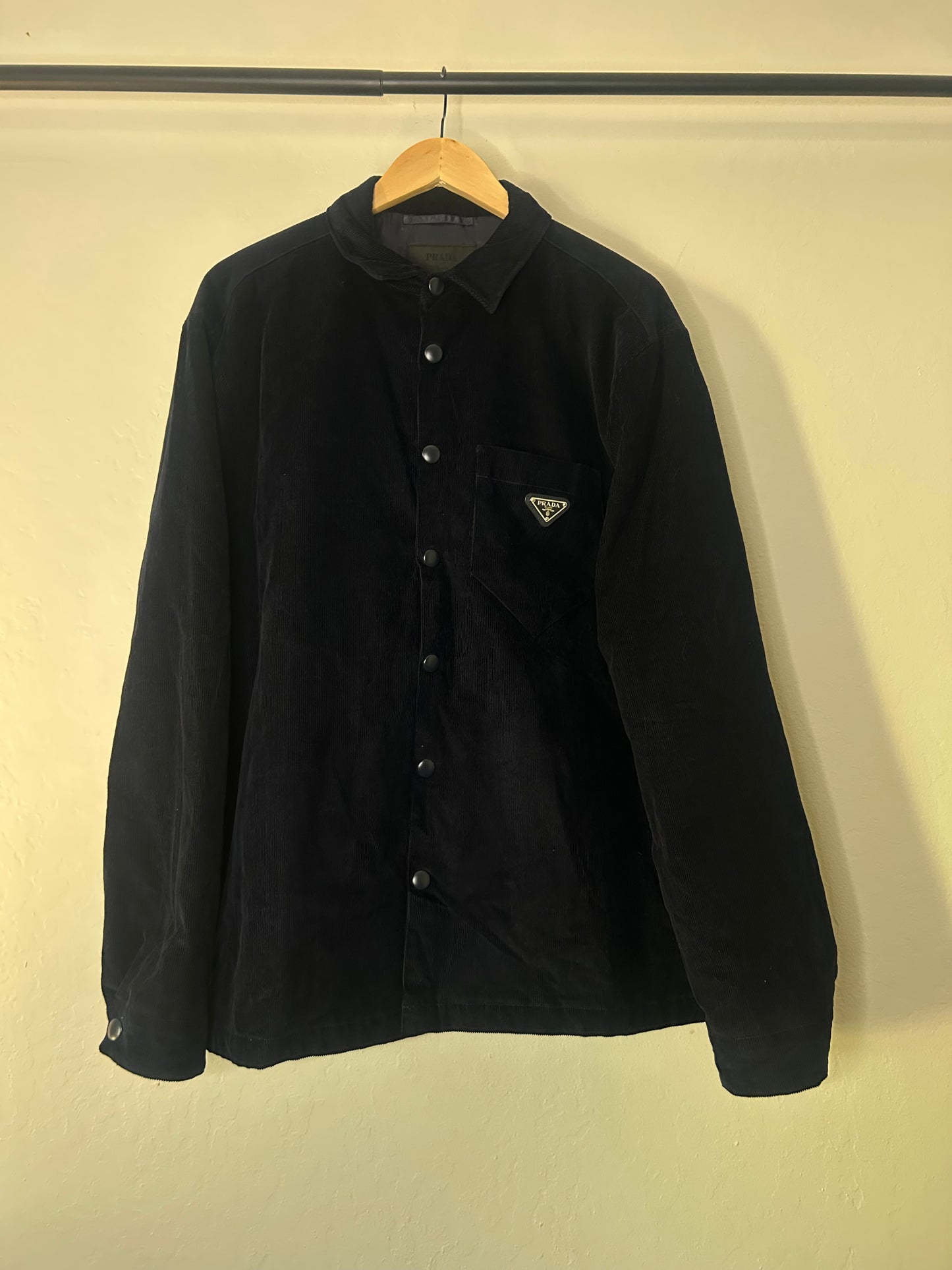 Prada Navy Blue Corduroy Jacket