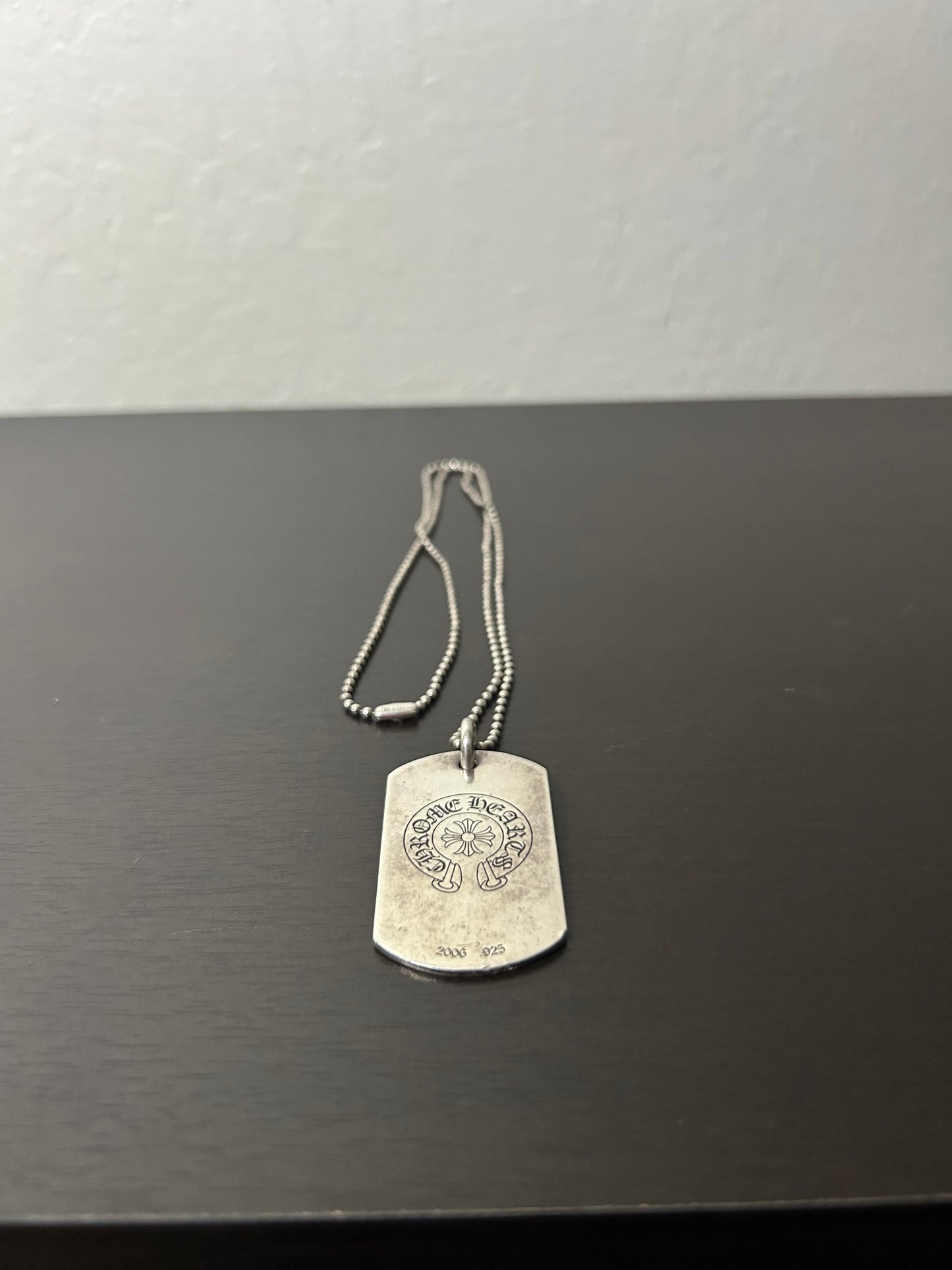 Chrome Hearts Honolulu Dog Tag Pendant and Chain