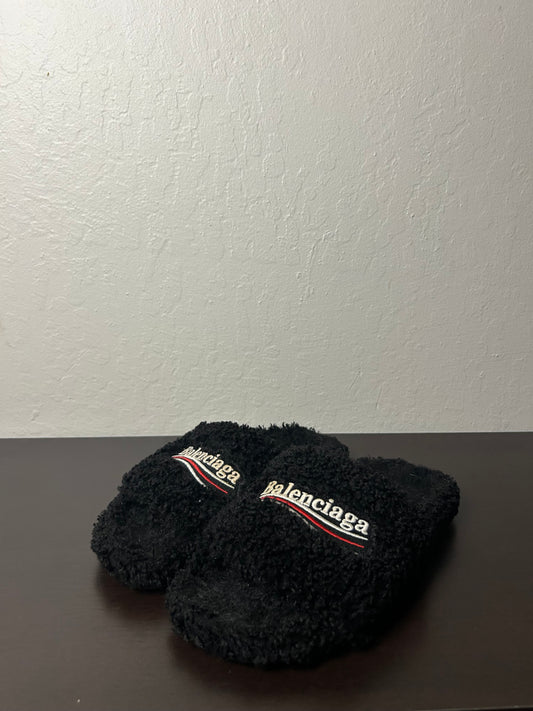 Balenciaga Black Fur Campaign Slides