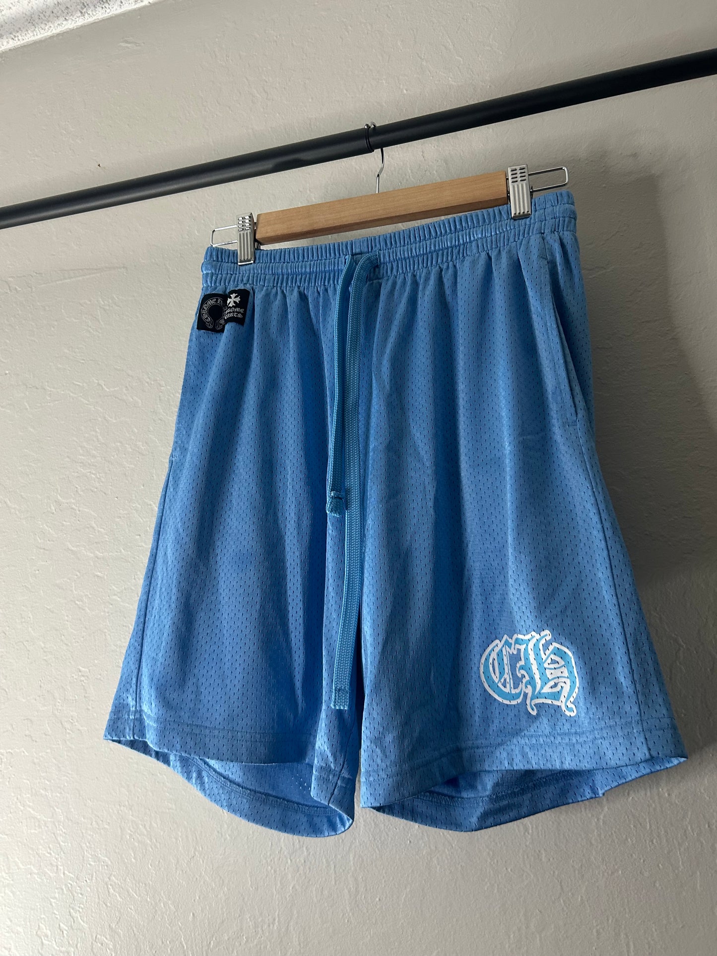 Chrome Hearts Blue Mesh Shorts