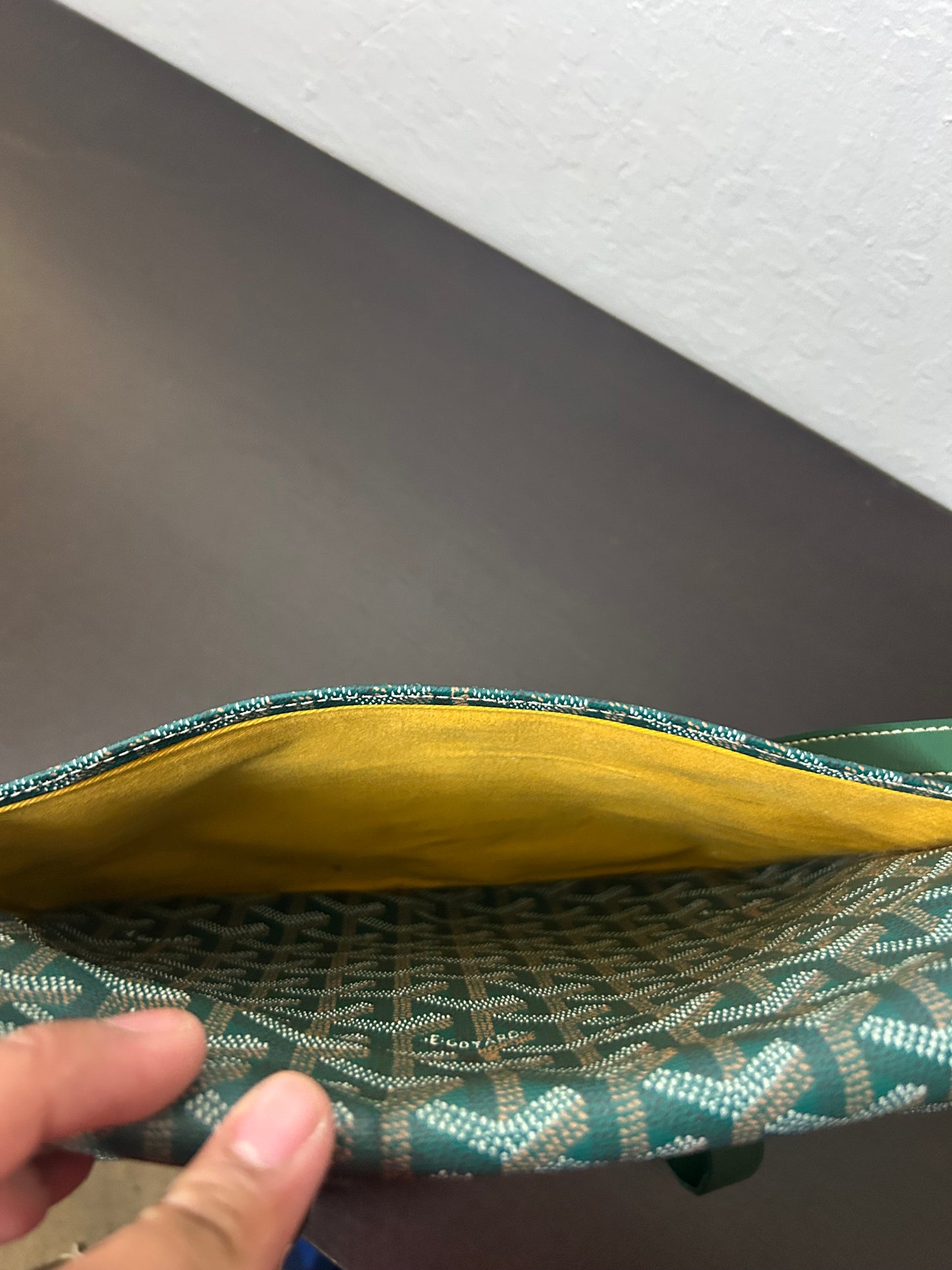 Goyard Green Belvedere MM Messenger Bag