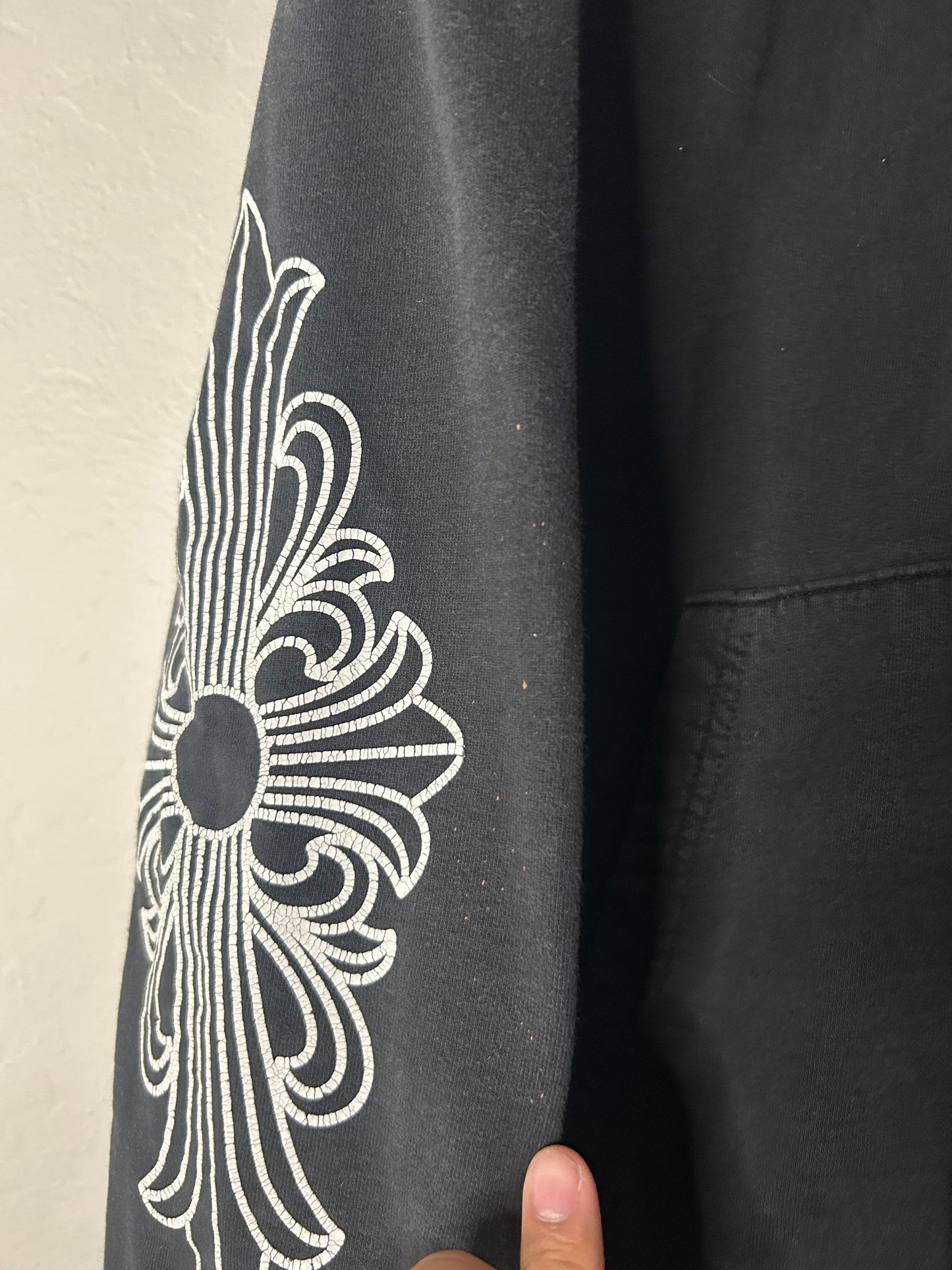 Chrome Hearts Vintage T Bar Floral Zip Up Hoodie