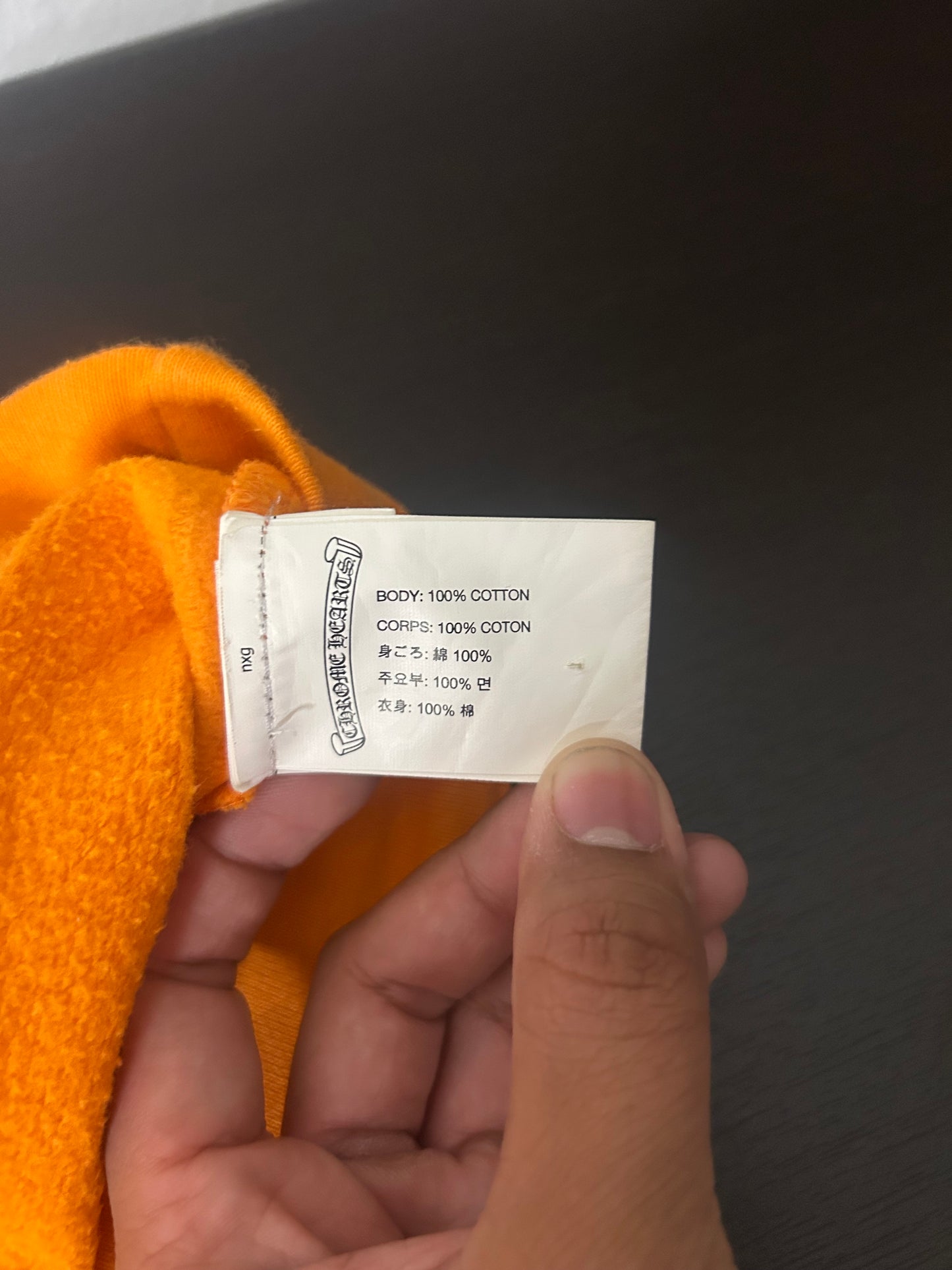 Chrome Hearts Off White Orange Scroll Hoodie
