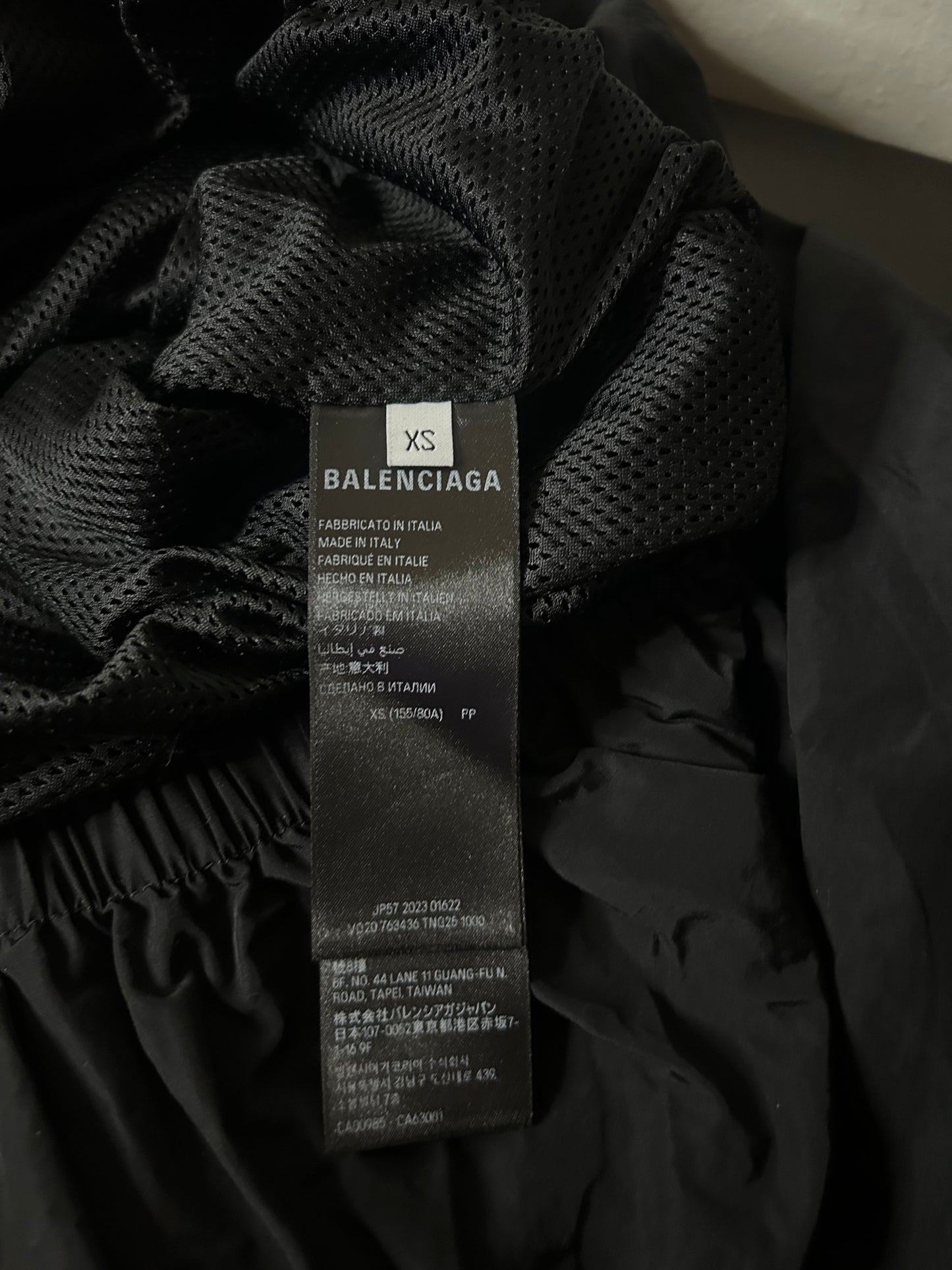 Balenciaga 3B Black Windbreaker