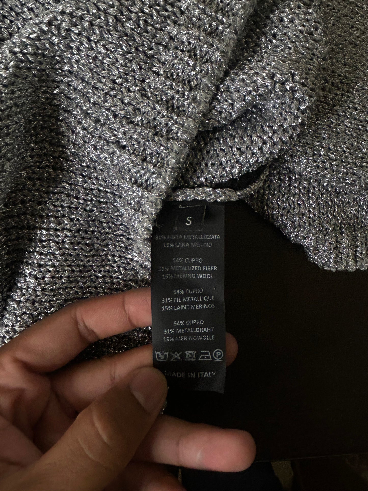 RAF Simon’s Metallic Knit Sweater