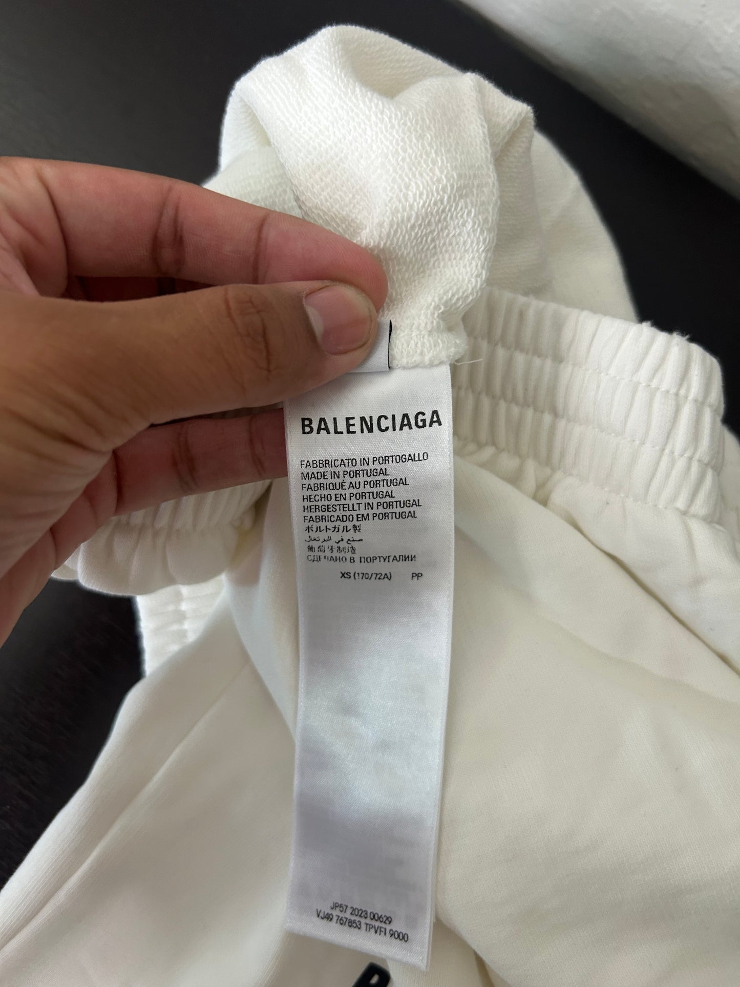 Balenciaga White Top League Logo Sweatpants