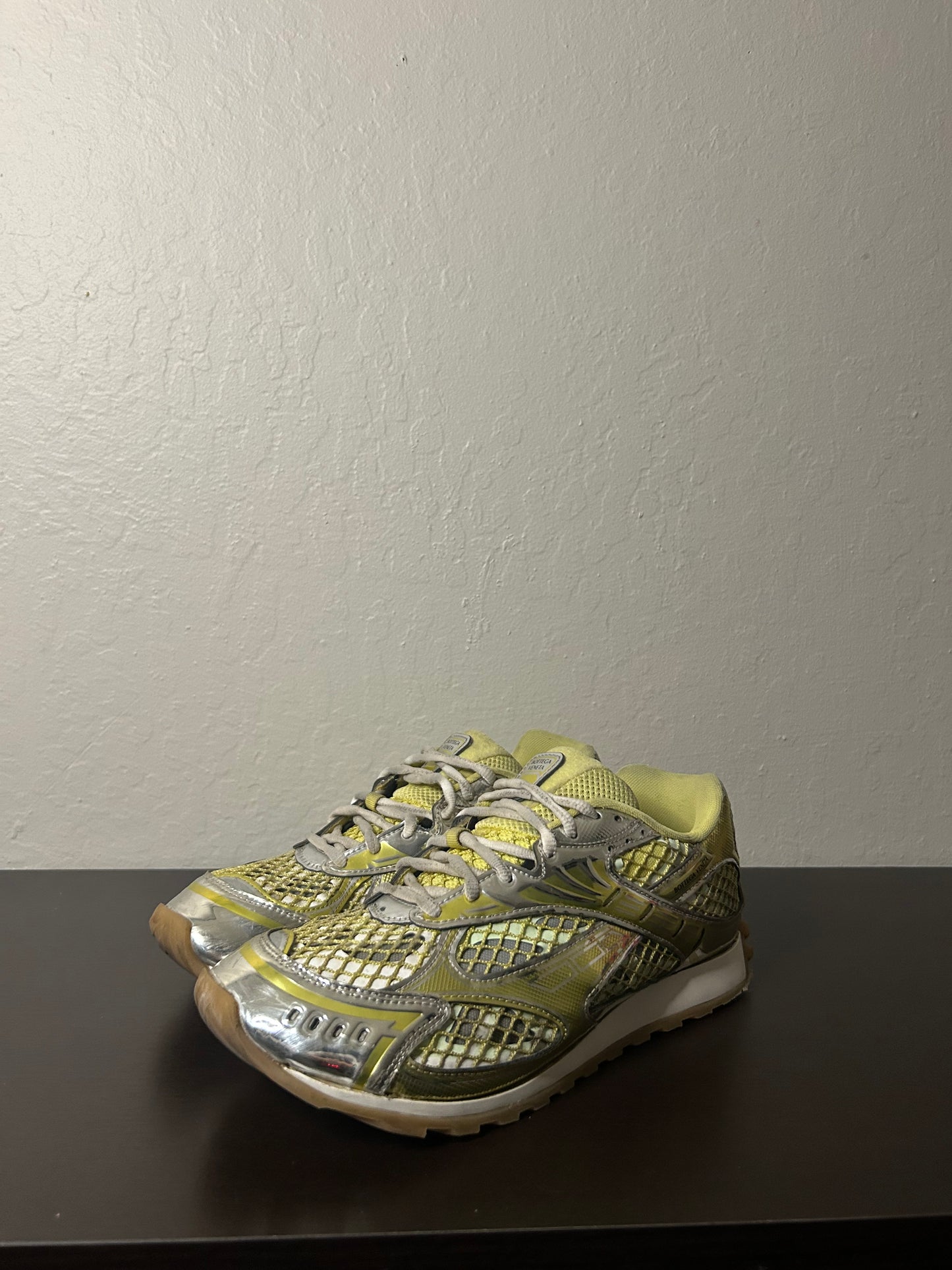 Bottega Orbit Yellow and Silver Sneaker