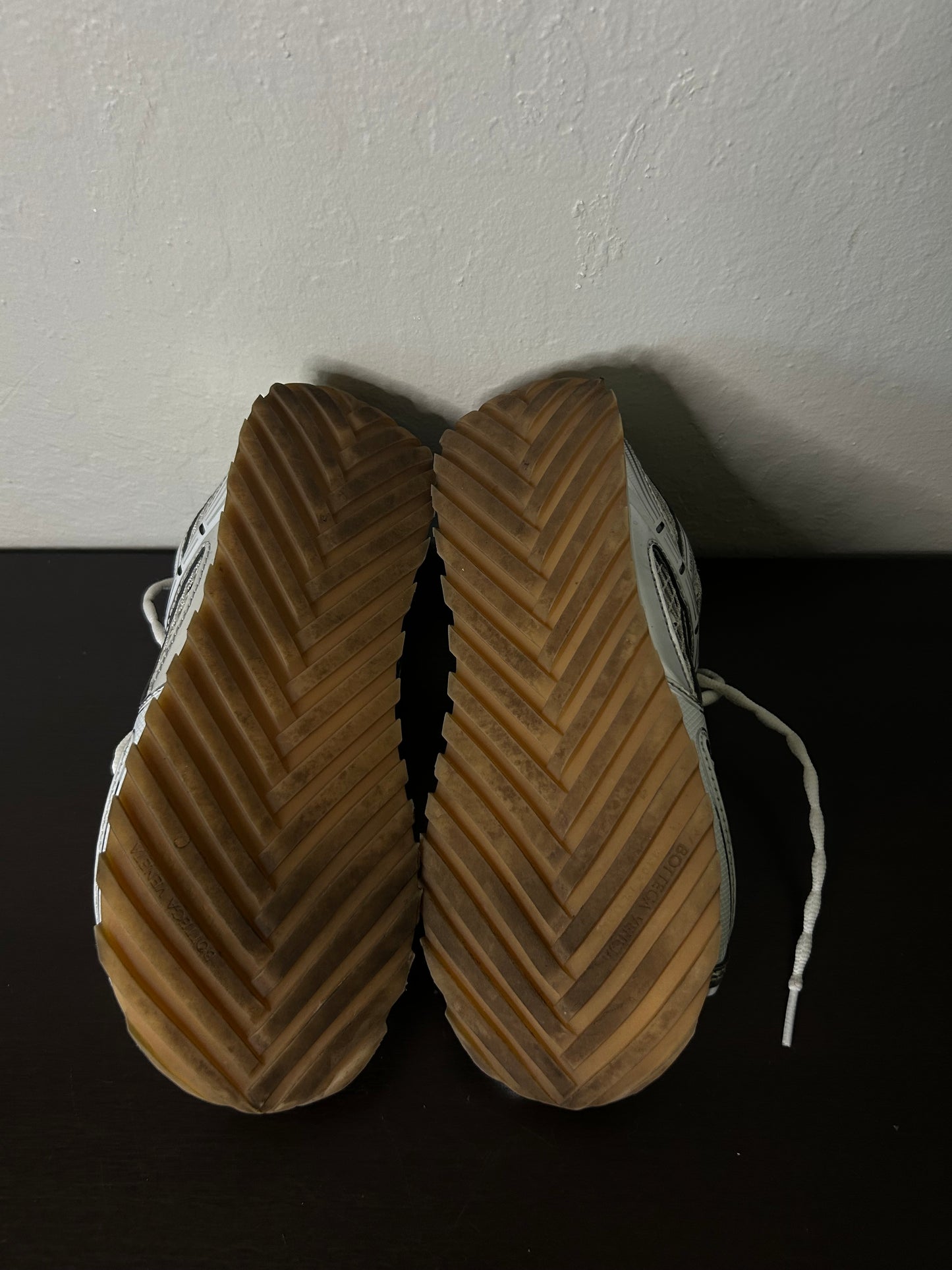 Bottega Veneta White and Silver Orbit Sneaker