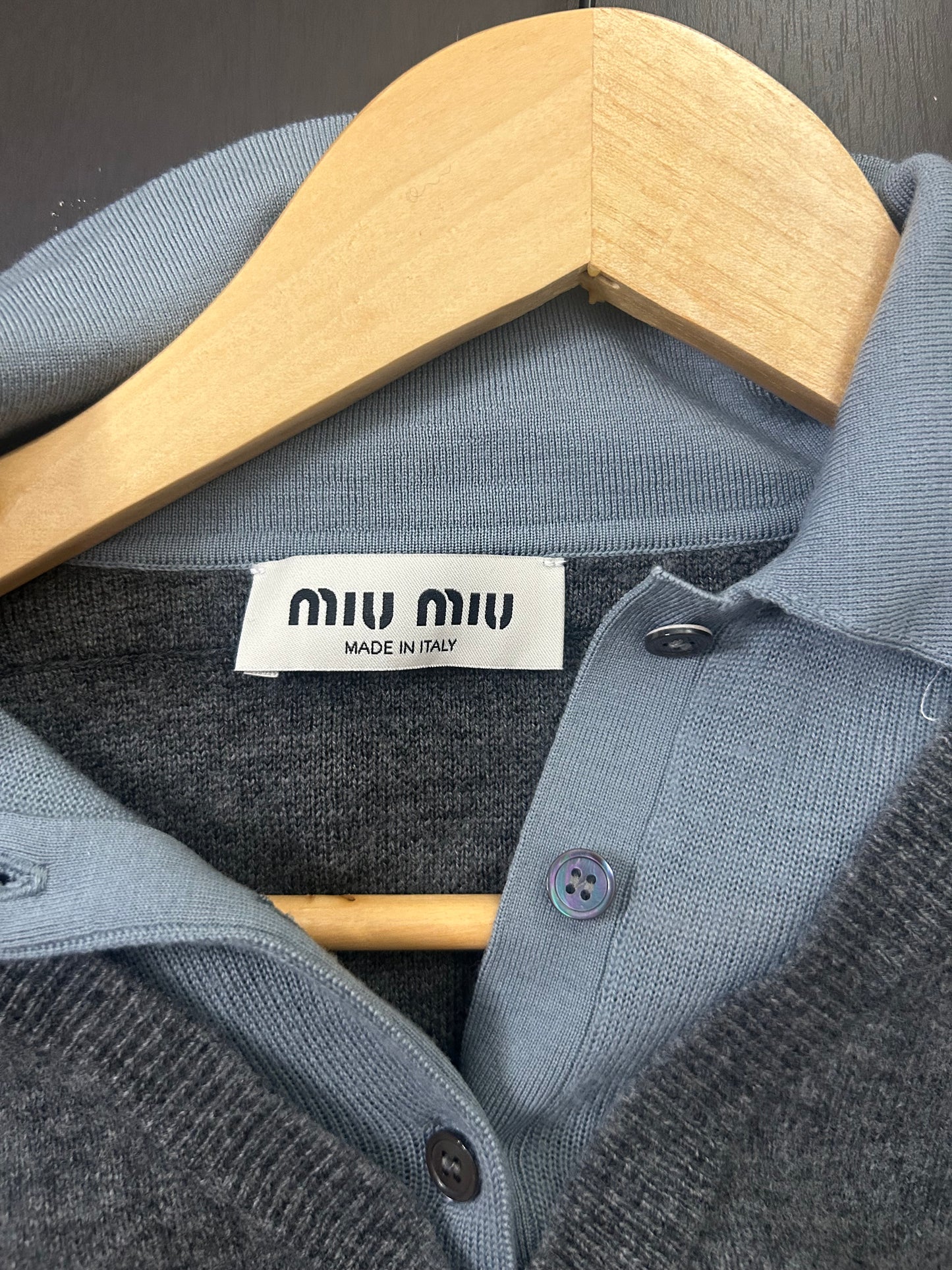 Miu Miu Double Layered Polo Sweater