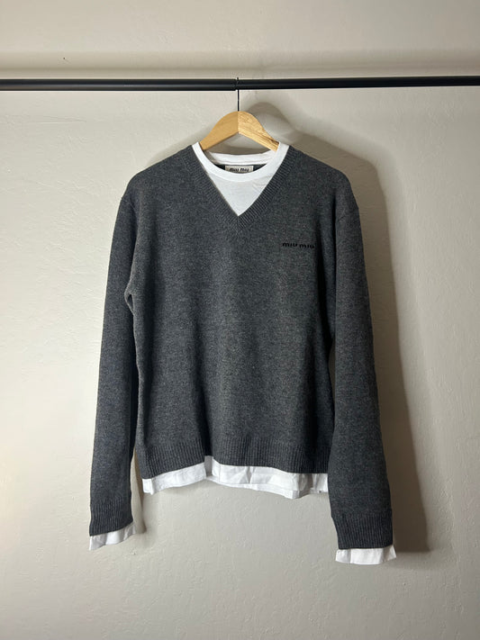 Miu Miu Cashmere V Neck Sweater