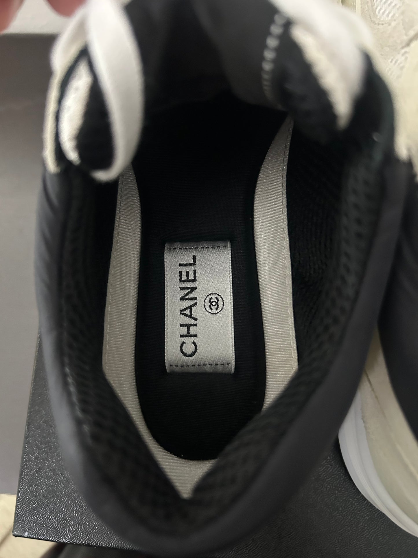 Chanel White CC Runners