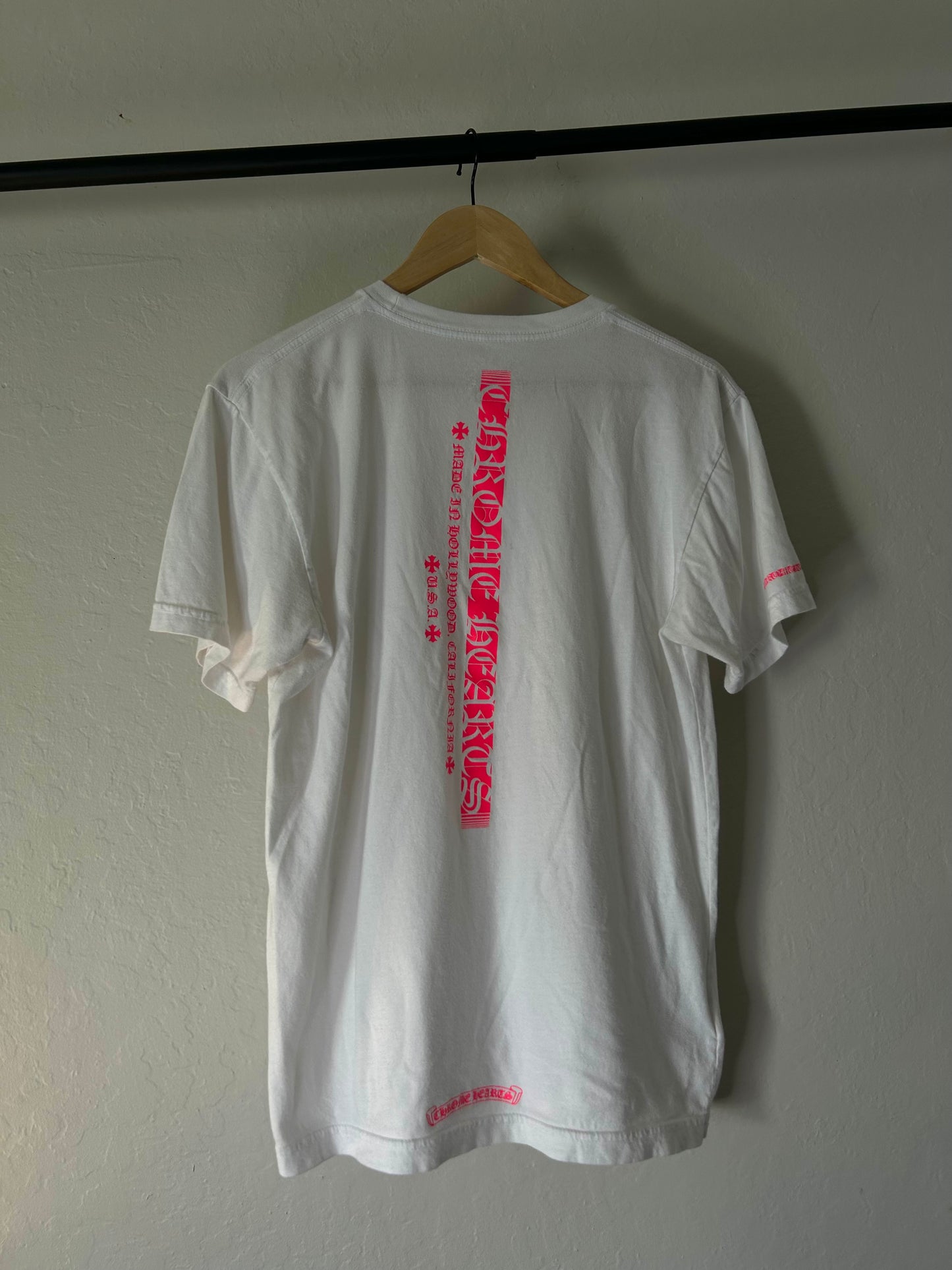 Chrome Hearts White / Pink Pocket Tee