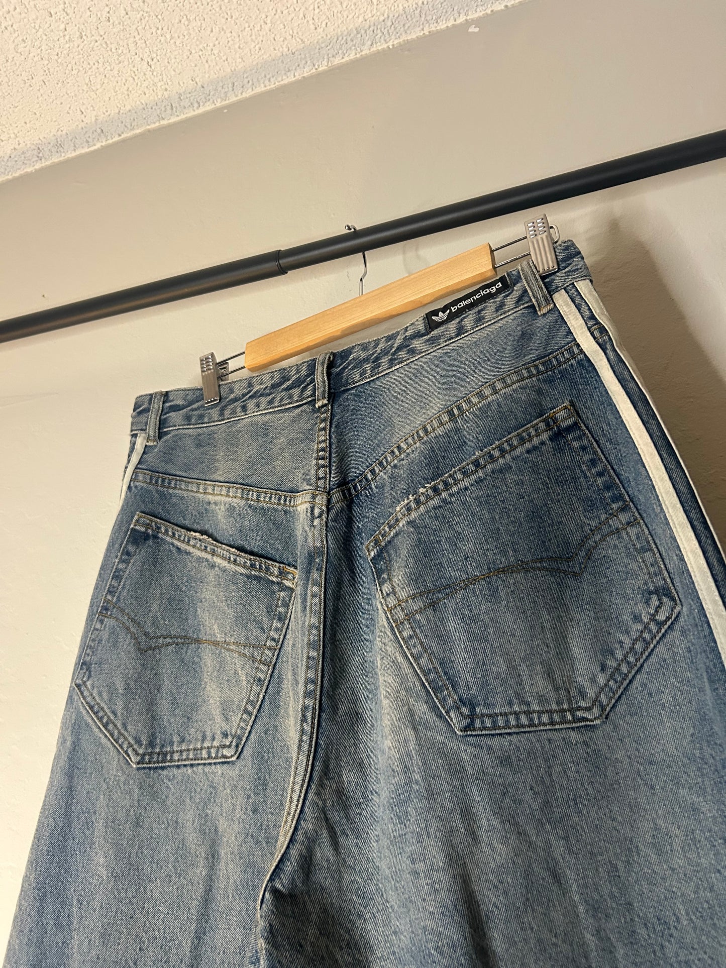 Balenciaga Adidas Three Stripe Jeans