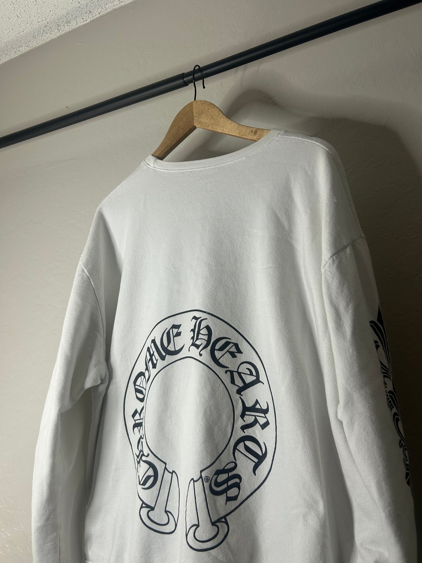 Chrome Hearts White Floral Crewneck
