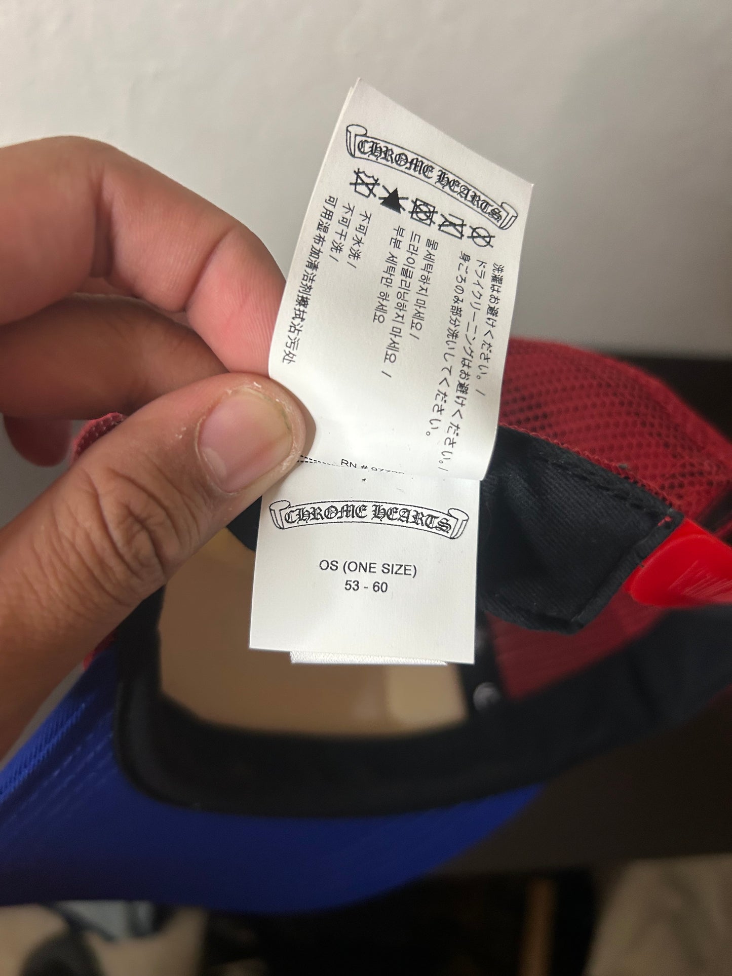 Chrome Hearts Red White and Blue CH Trucker Hat