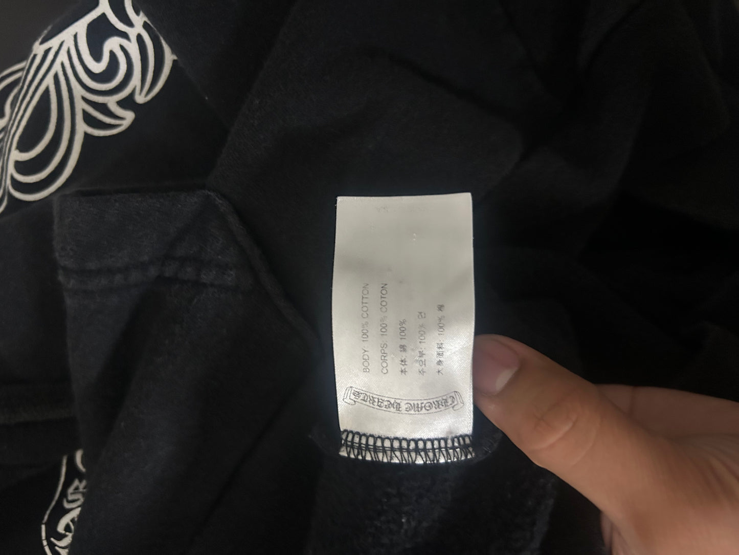 Chrome Hearts Horseshoe Floral Zip Up Hoodie