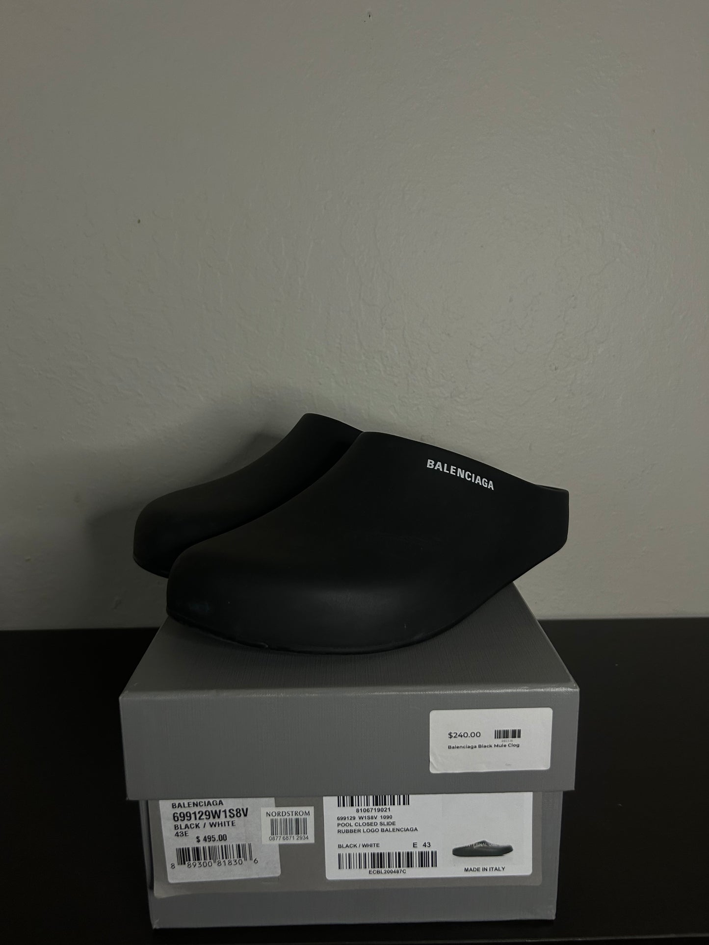 Black Balenciaga Clogs