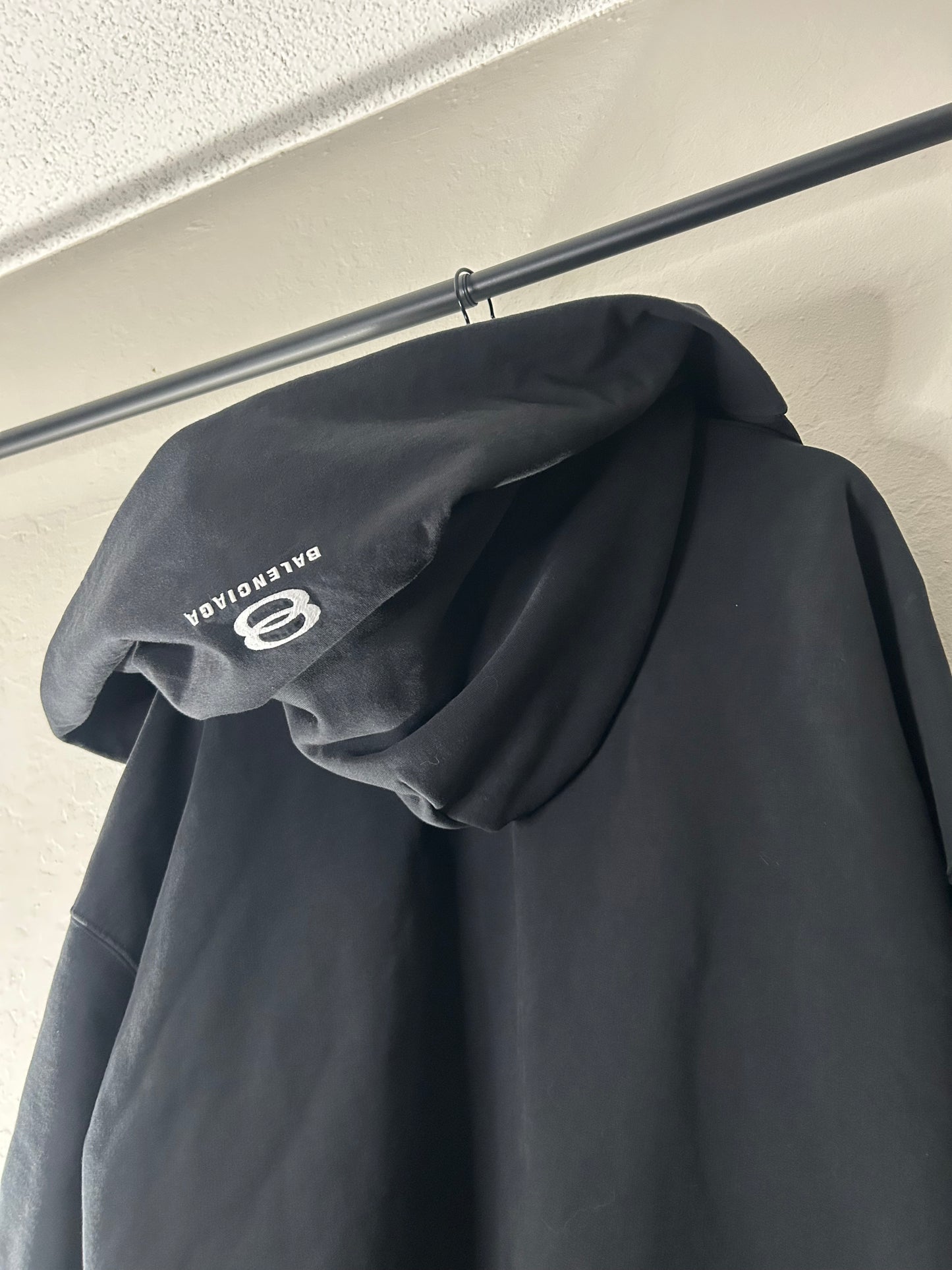 Balenciaga Double Hooded Unity Logo Zip up Hoodie