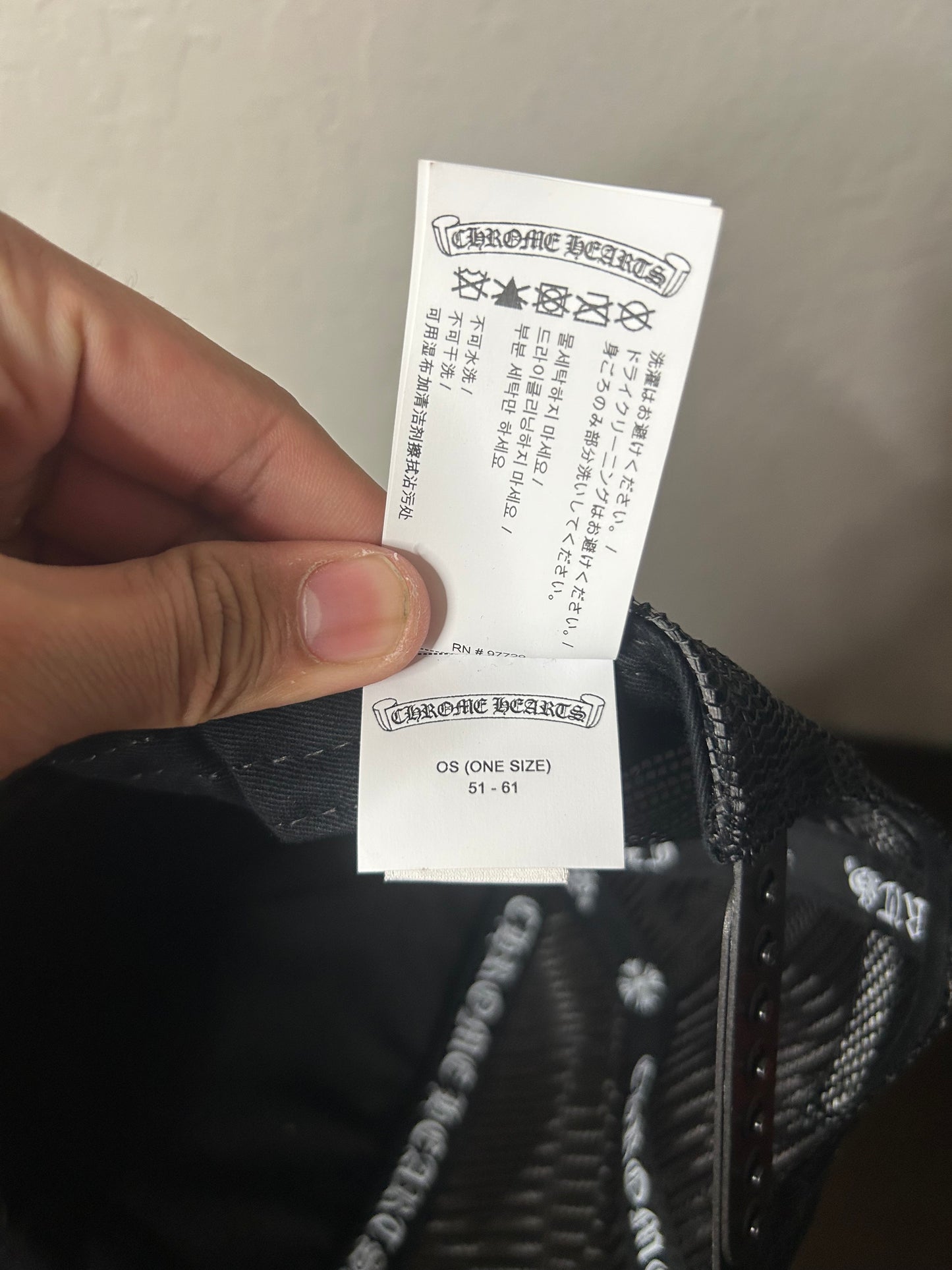 Chrome Hearts Black Triple Cross Hat