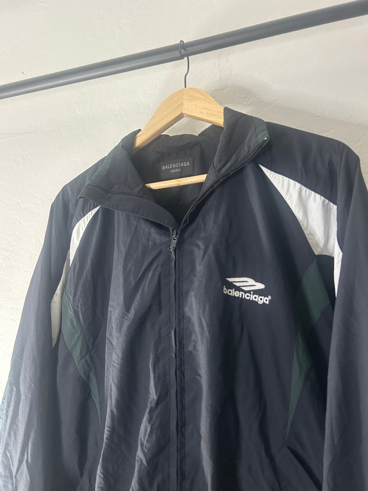 Balenciaga 3B Black and Green Track Jacket