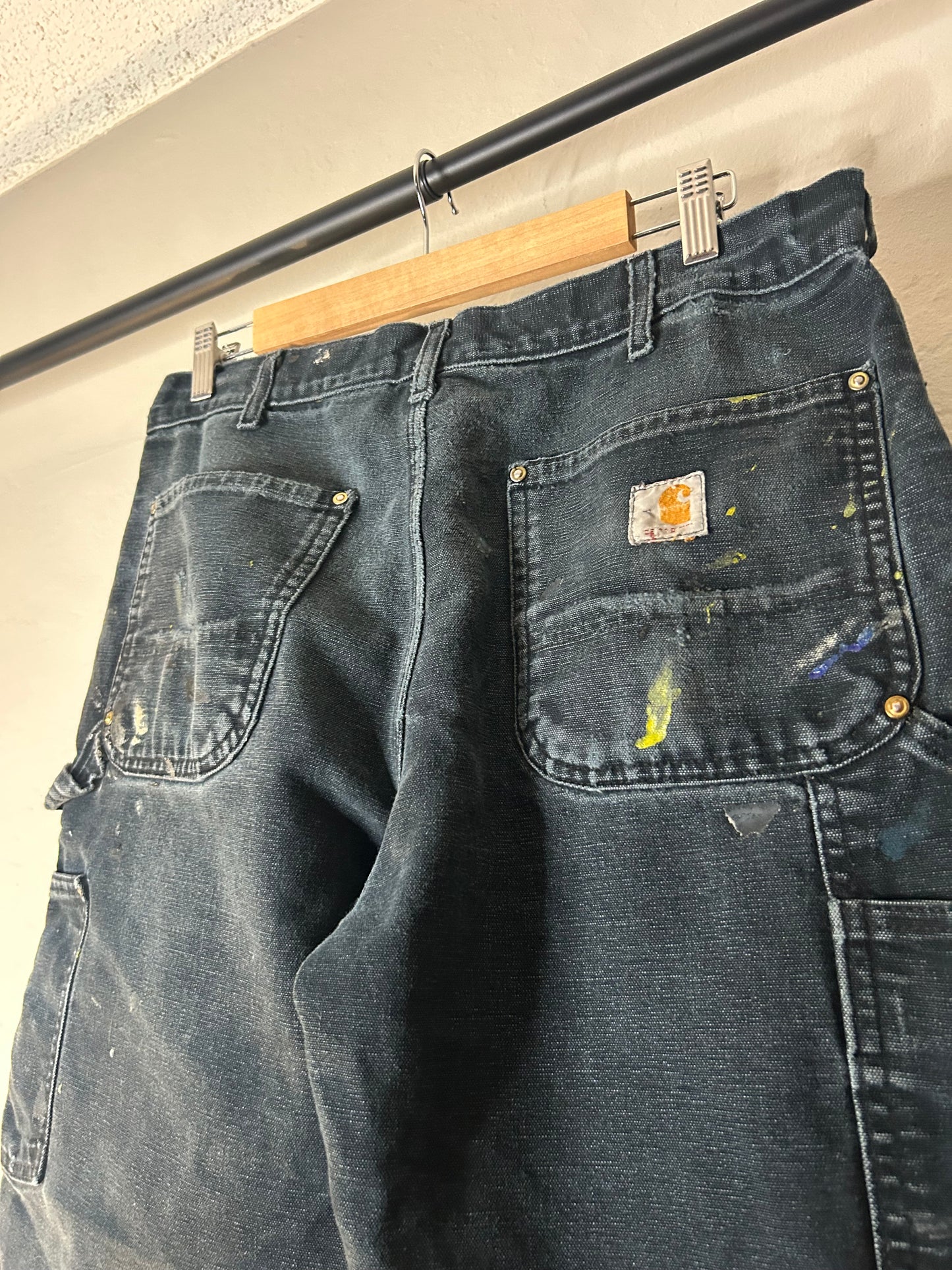 Carhartt Black Distressed Double Knees