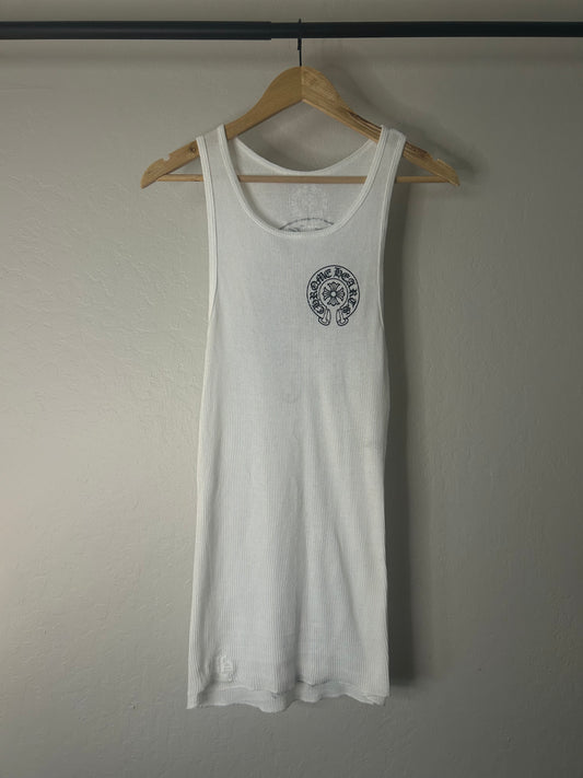 Chrome Hearts White Horseshoe Tank Top