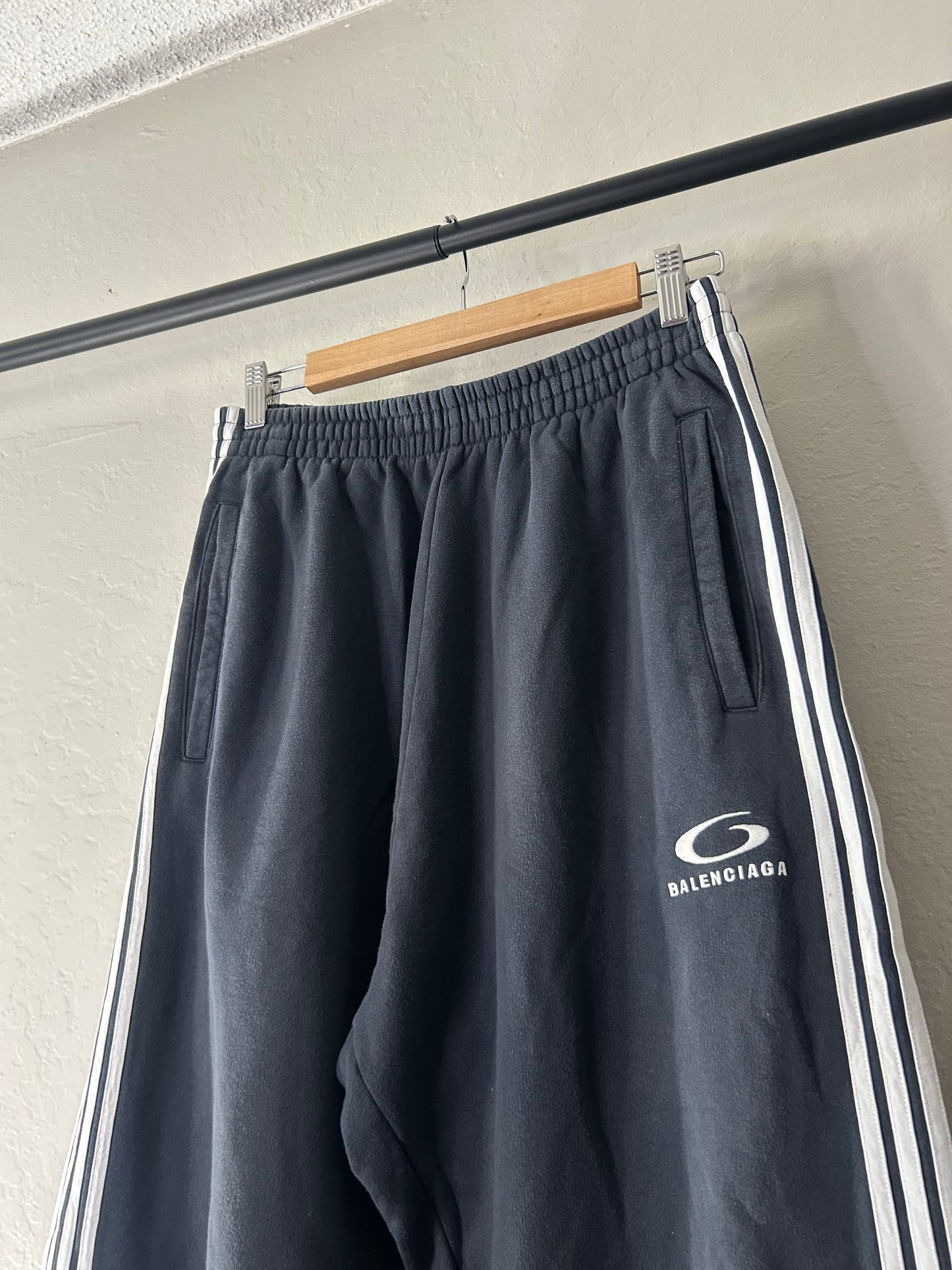 Balenciaga Loop Logo Striped Sweatpants