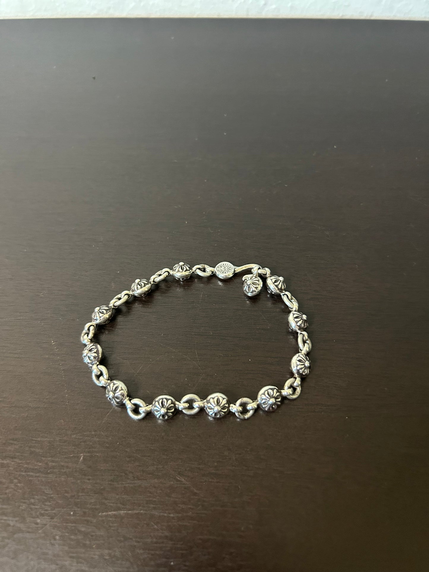Chrome Hearts 8 Inch Cross Ball Bracelet