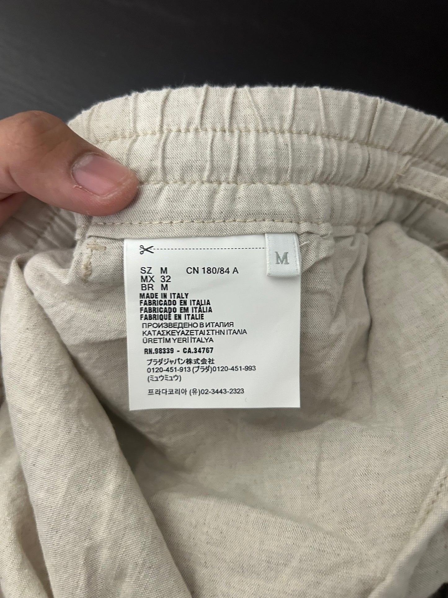 Prada Beige Linen Shorts