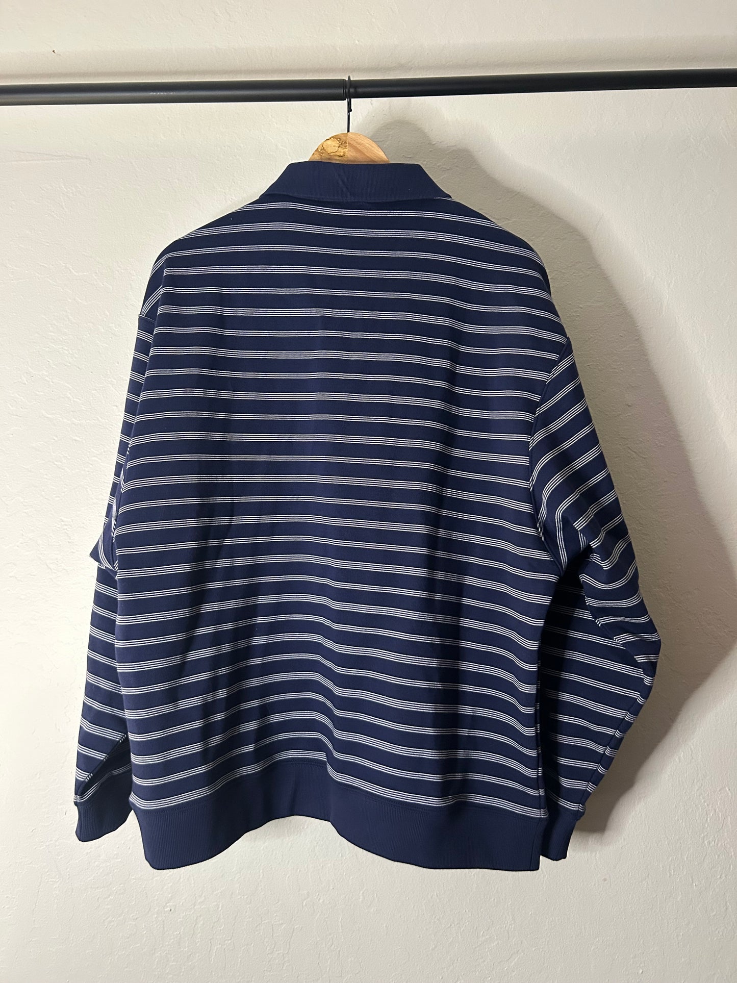 Miu Miu Navy Striped Quarter Zip